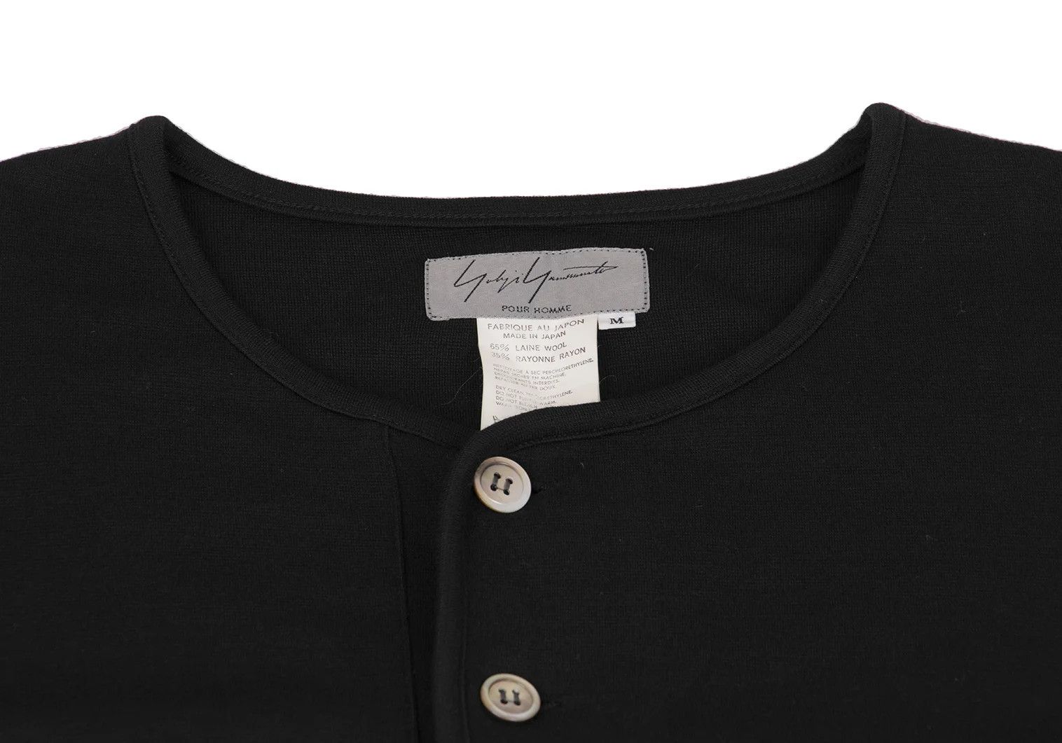 Yohji Yamamoto Yohji Yamamoto Wool Rayon Henley Dress Black M Size US M / EU 48-50 / 2 - 4 Thumbnail