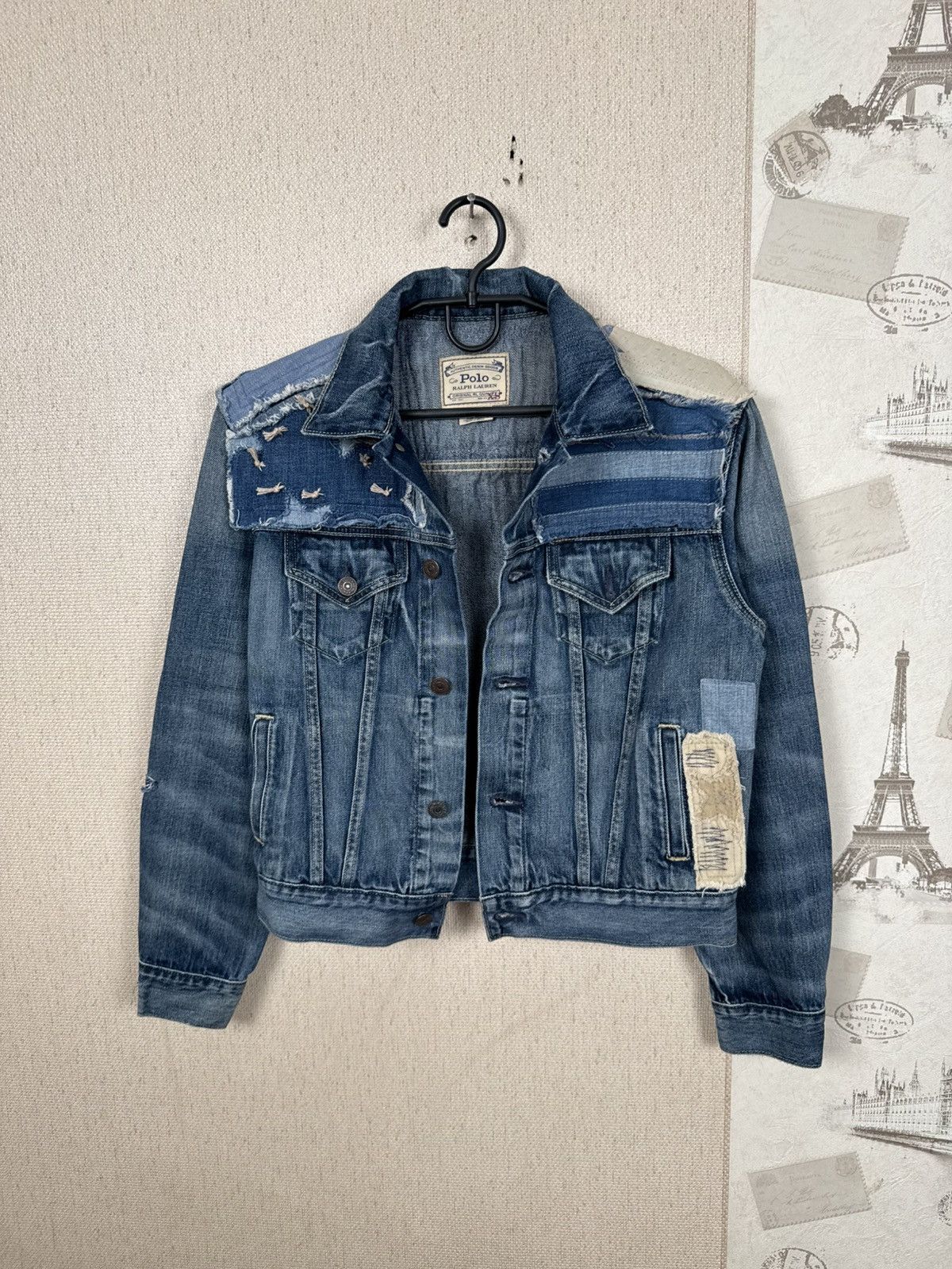 Polo Ralph Lauren Polo Ralph Lauren Patchwork Denim Trucker Jacket Sz XS Size XS / US 0-2 / IT 36-38 - 8 Thumbnail