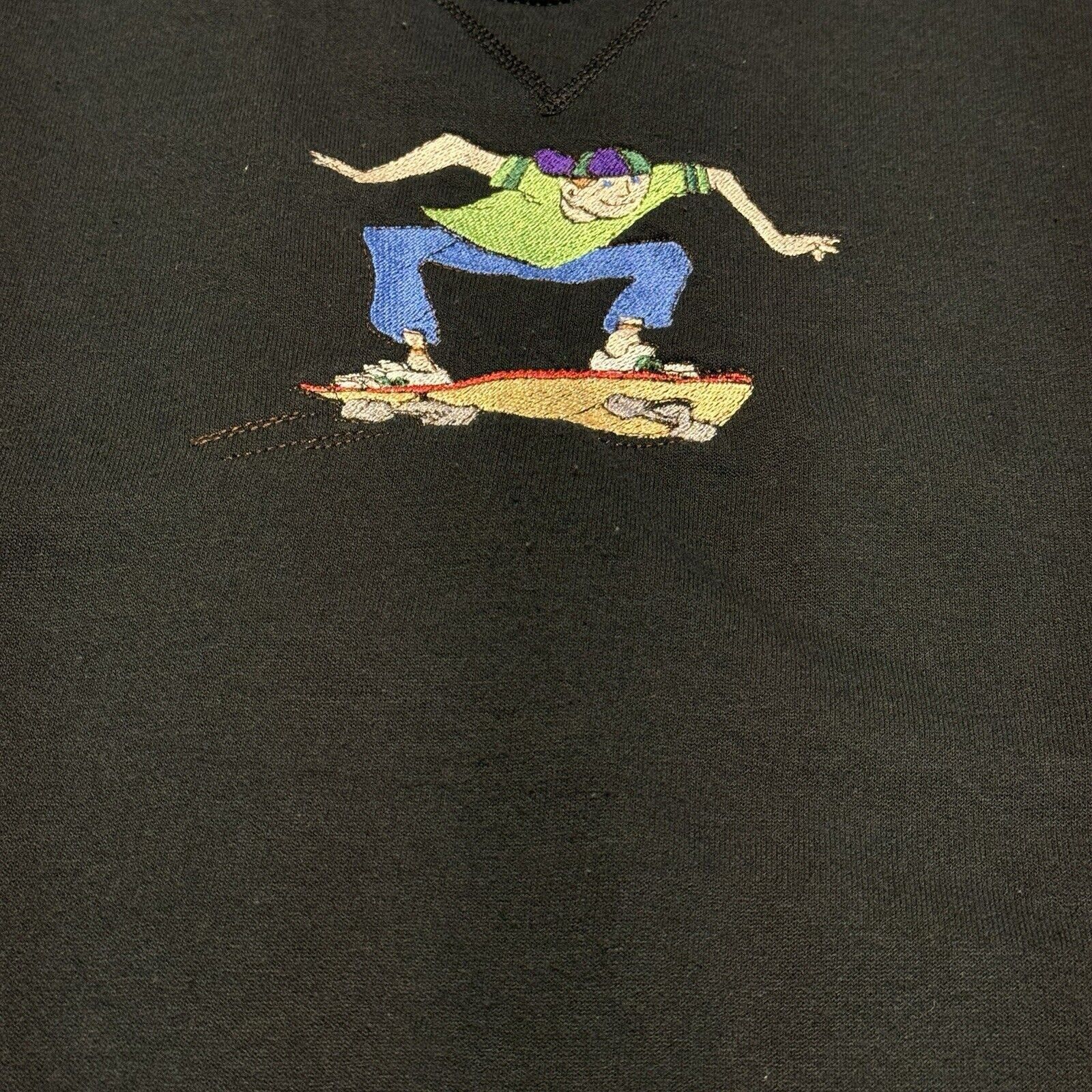 Vintage Vintage Skateboarding Sweatshirt Mens M Black Crew Neck Embr Size US M / EU 48-50 / 2 - 5 Thumbnail