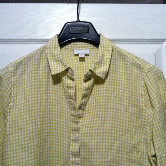 J. Jill J.JILL WOMEN'S PRE-OWNED 100%LINEN CASUAL SHIRT SIZE: M Size M / US 6-8 / IT 42-44 - 1 Thumbnail