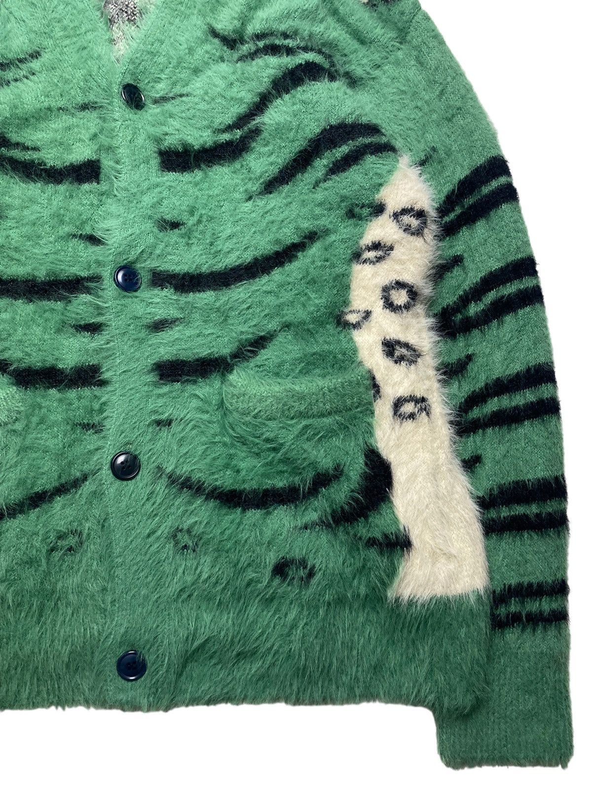 Japanese Brand Seveskig - Mohair Tiger Cardigan Sweater Size US L / EU 52-54 / 3 - 8 Thumbnail