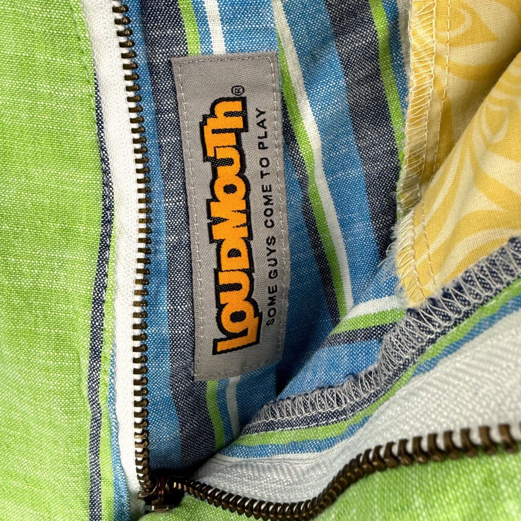 Vintage Loudmouth Golf Shorts Men’s 38 Striped Green Blue Cotton Preppy Stretch Casual Size US 38 / EU 54 - 5 Thumbnail