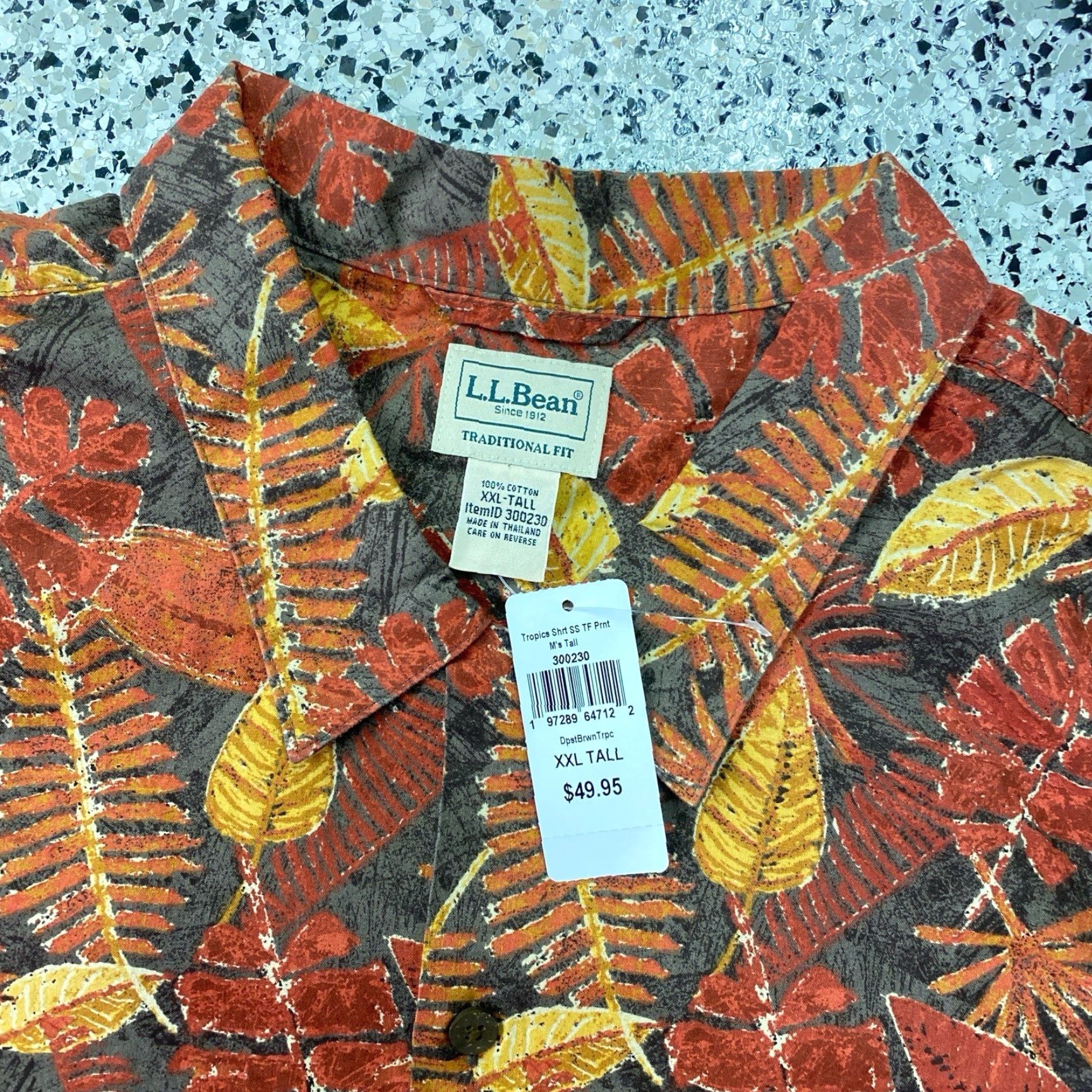 Vintage VINTAGE LL Bean Shirt Men’s 2XL Tall Floral Short Sleeve Button-Up Traditional Fit Casual Size US XXL / EU 58 / 5 - 2 Thumbnail