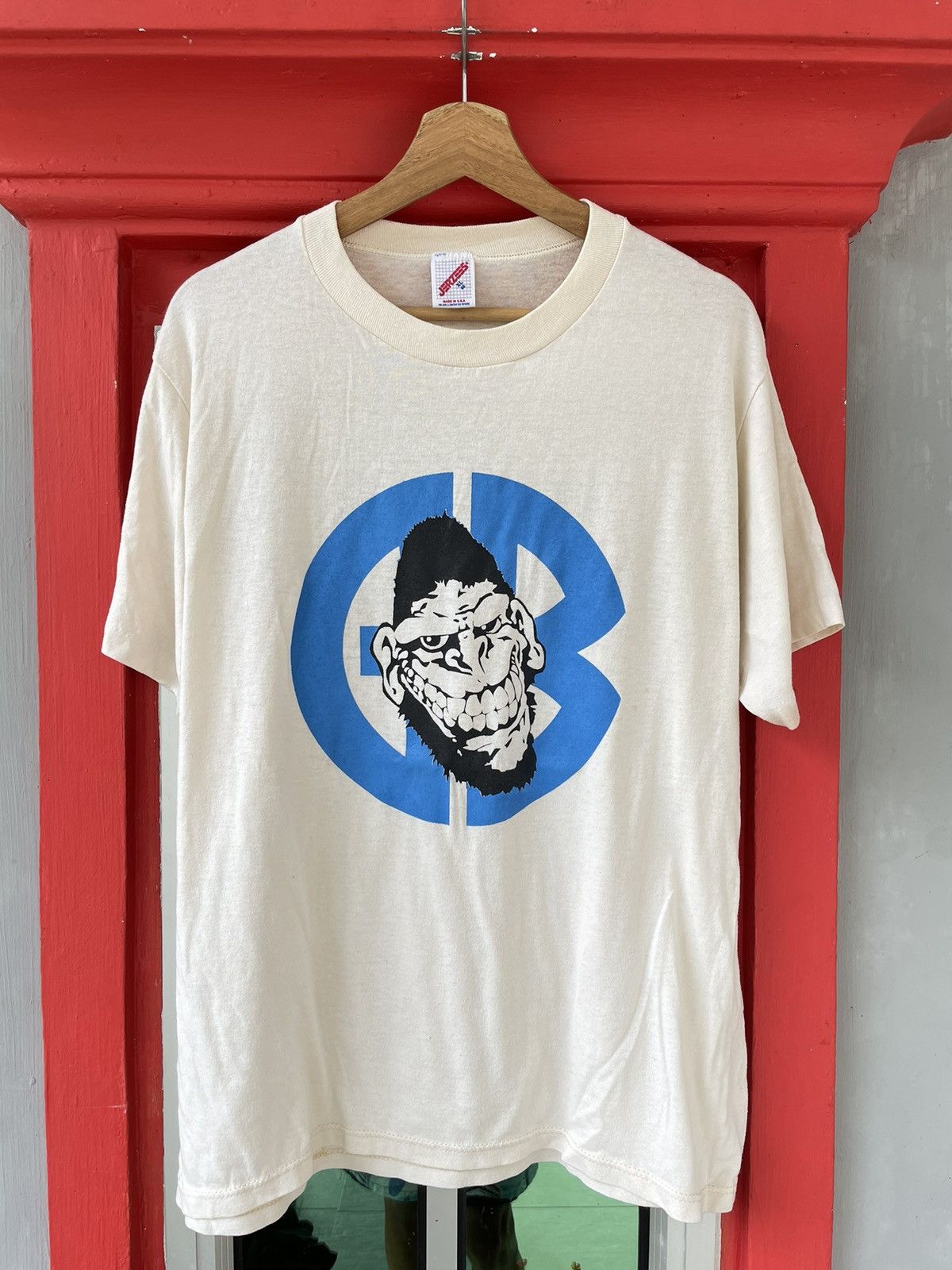 image of Band Tees x Vintage 80's Gorilla Biscuits Hardcore Punk Tshirt in Cream, Men's (Size XL)