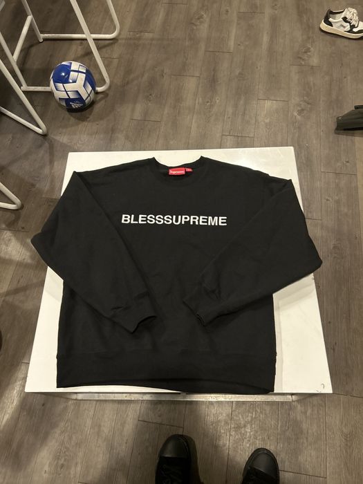 Supreme 2023 Supreme x Bless Crewneck 'Black | Grailed