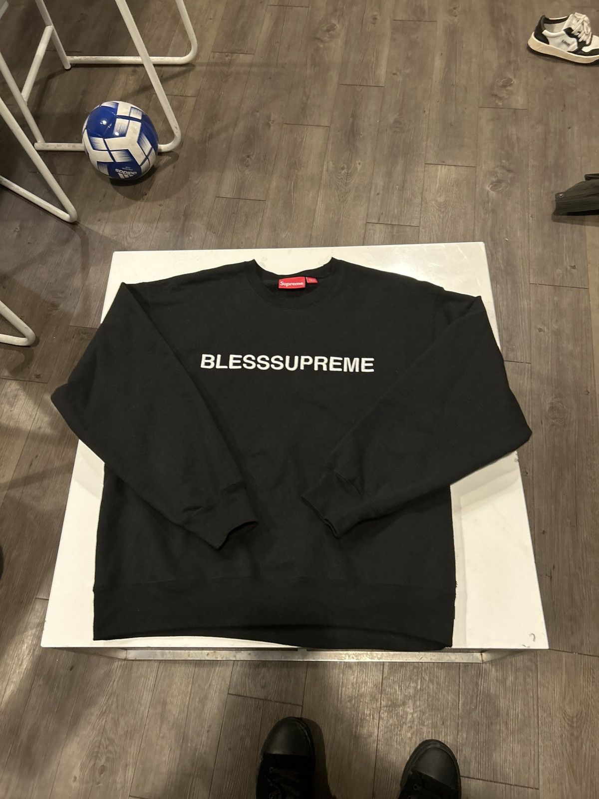 image of 2023 Supreme X Bless Crewneck 'black, Men's (Size Large)