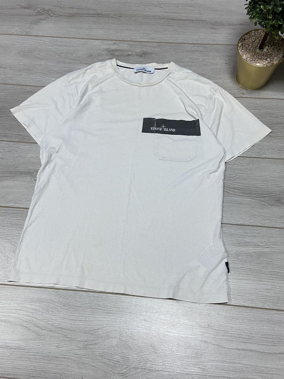 Stone Island Stone Island big pocket logo compass distressed shirt Size US L / EU 52-54 / 3 - 2 Thumbnail