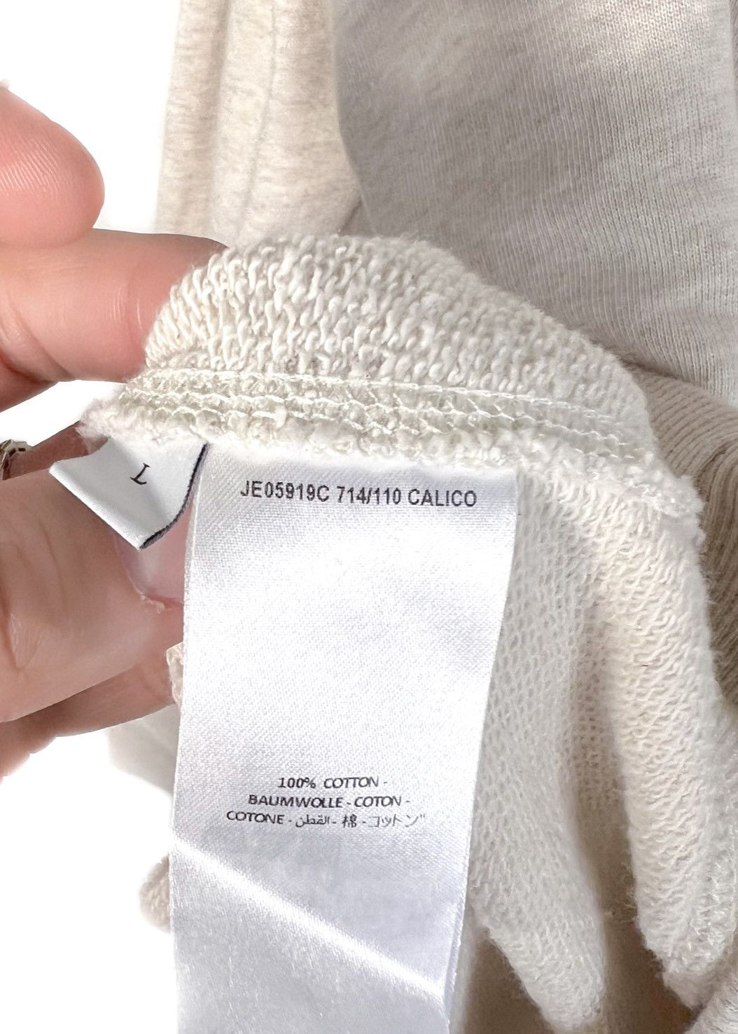 JW Anderson J.W. Anderson Oatmeal Anchor Logo Embroidered Sweatshirt Size US L / EU 52-54 / 3 - 5 Thumbnail