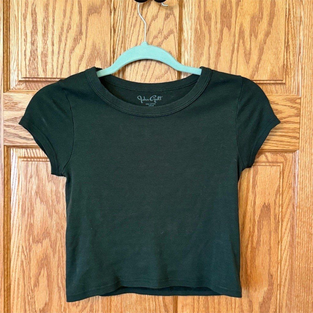 Pacsun John Galt T-Shirt Womens Size S Green Cropped Short Sleeve Size S / US 4 / IT 40 - 1 Thumbnail