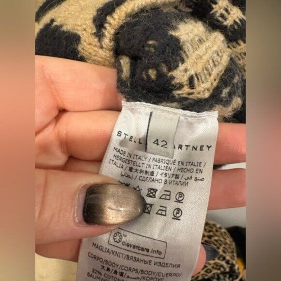 Stella McCartney Stella McCartney Leopard Print Leo Instarsia Sweater Size L / US 10 / IT 46 - 7 Thumbnail