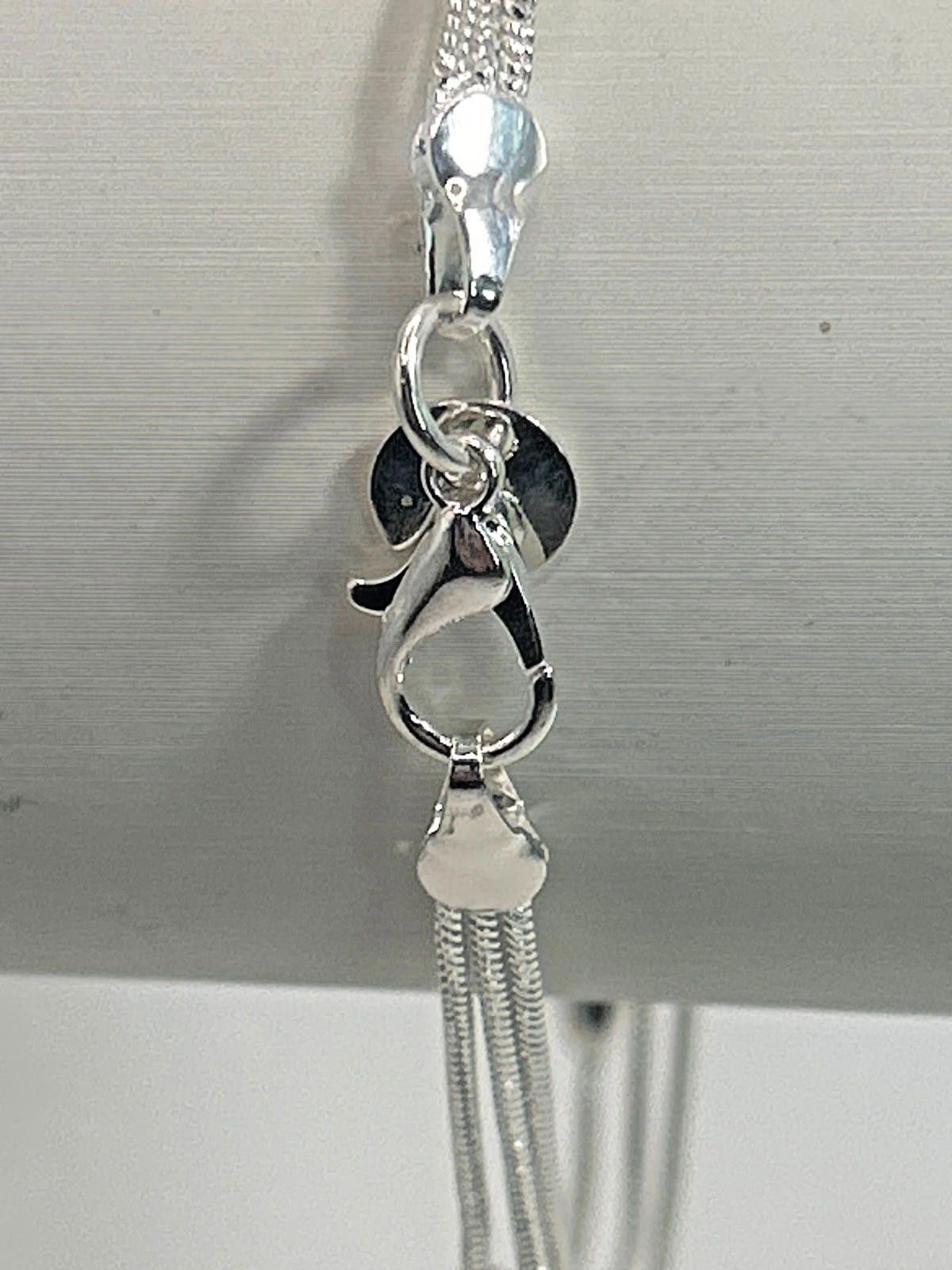 Sterling Silver Vintage Solid 925 Sterling Silver 7.5" Bracelet Size ONE SIZE - 2 Thumbnail