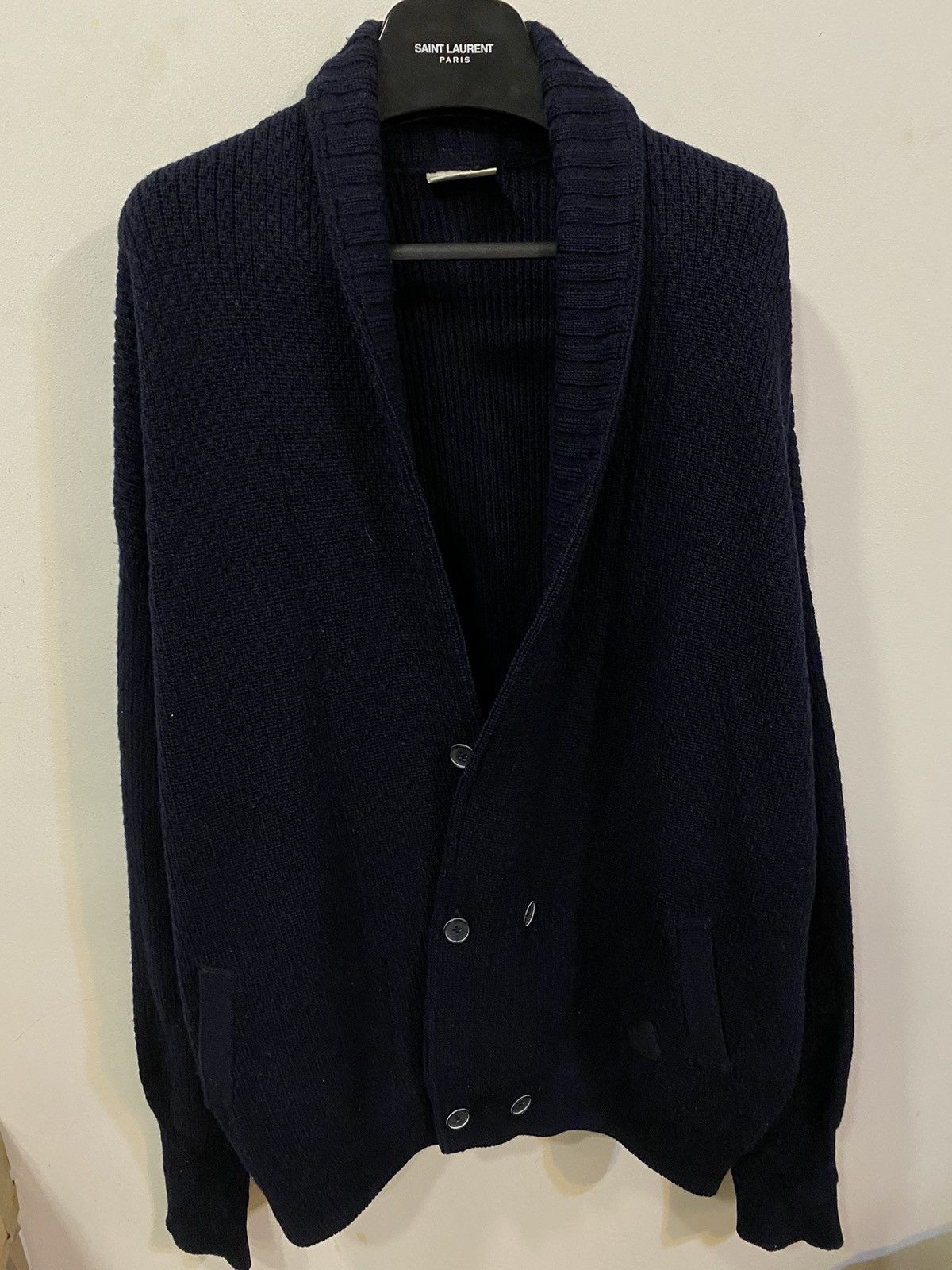 Yves Saint Laurent 90s YSL Cardigan Wool Soft YSL Sweater Size US XXL / EU 58 / 5 - 1 Thumbnail