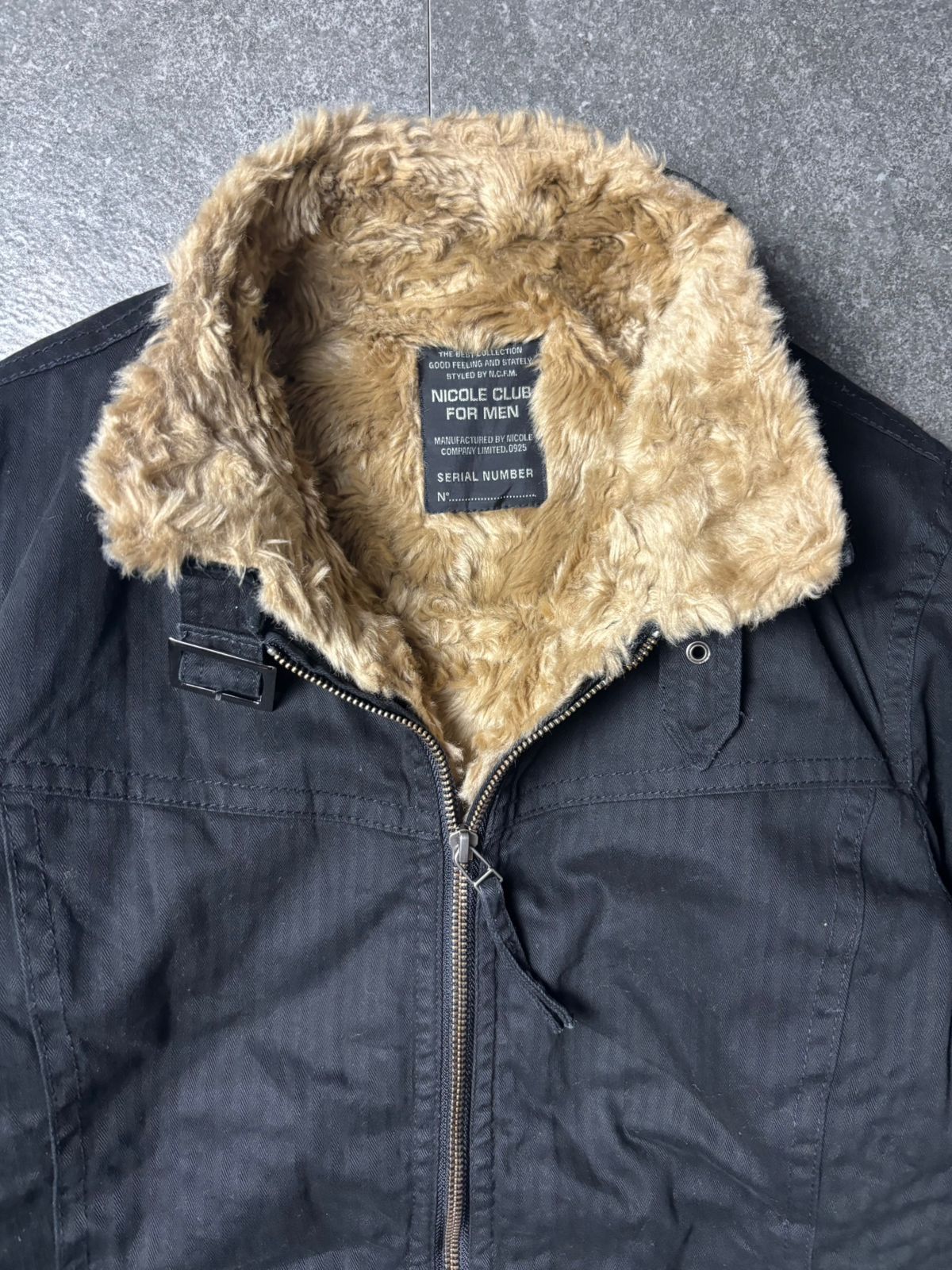 Japanese Brand 2000s Nicole Club For Men Vkei Fur Sherpa Riders Jacket Size US M / EU 48-50 / 2 - 3 Thumbnail