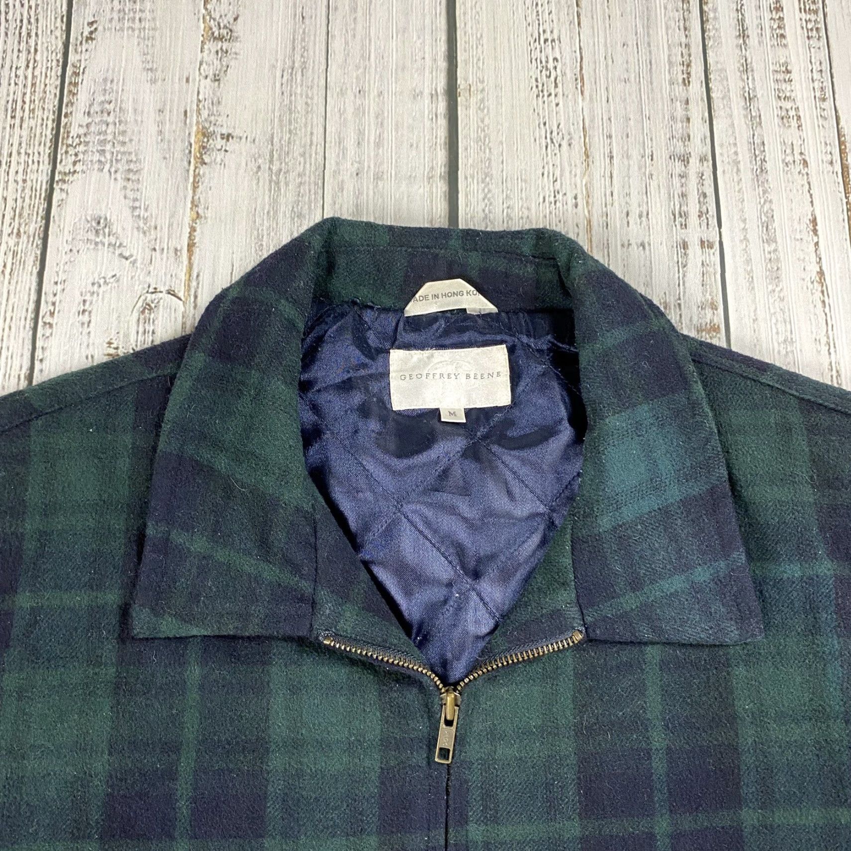 Geoffrey Beene VINTAGE Geoffrey Beene MENS WOOL CRUISER JACKET POCKETED ZIP FRONT FLANNEL M Size US M / EU 48-50 / 2 - 2 Thumbnail