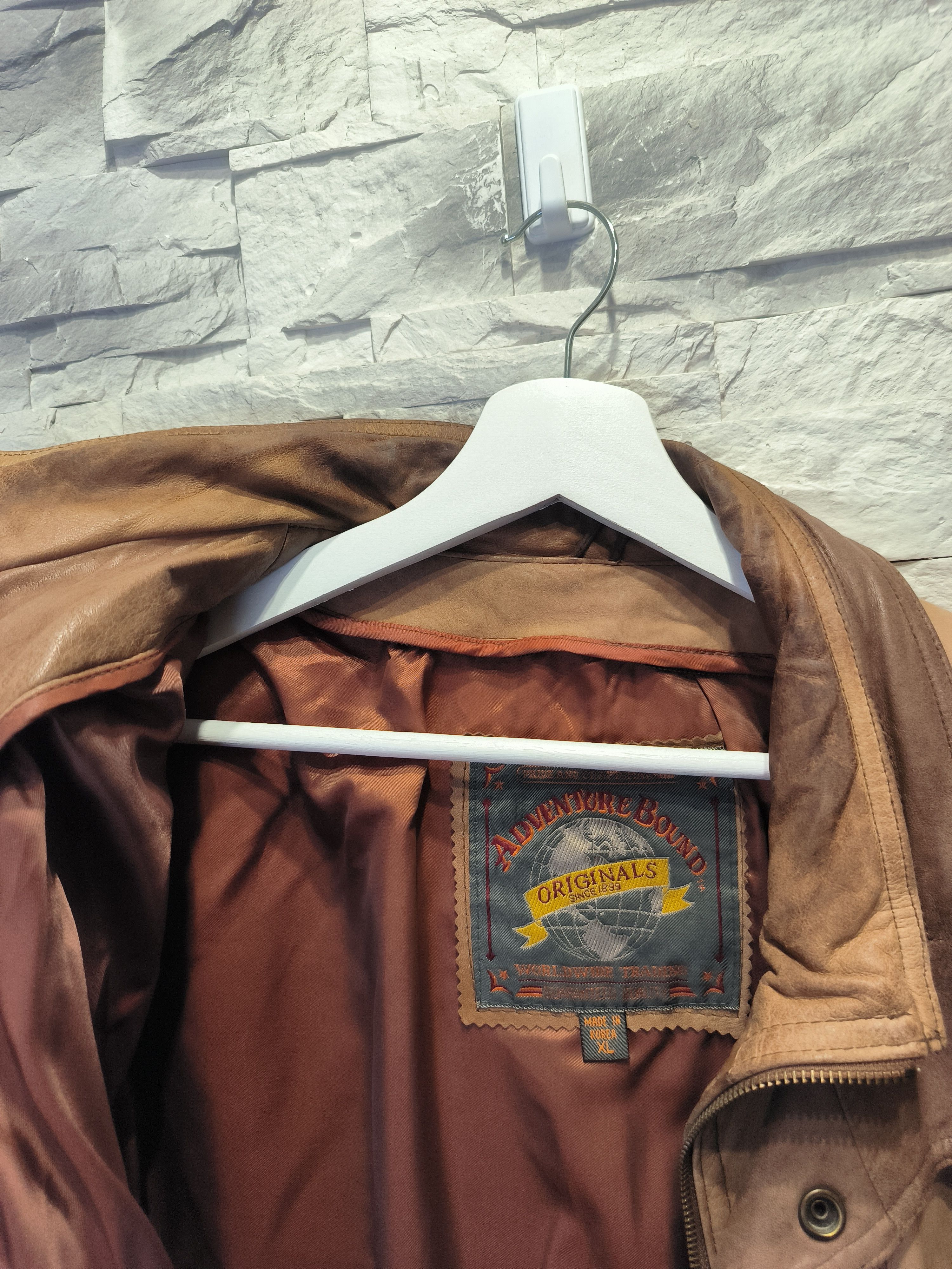 Adventure Bound × Vintage Vintage Adventure Bound Leather Jacket Brown Size US L / EU 52-54 / 3 - 6 Thumbnail