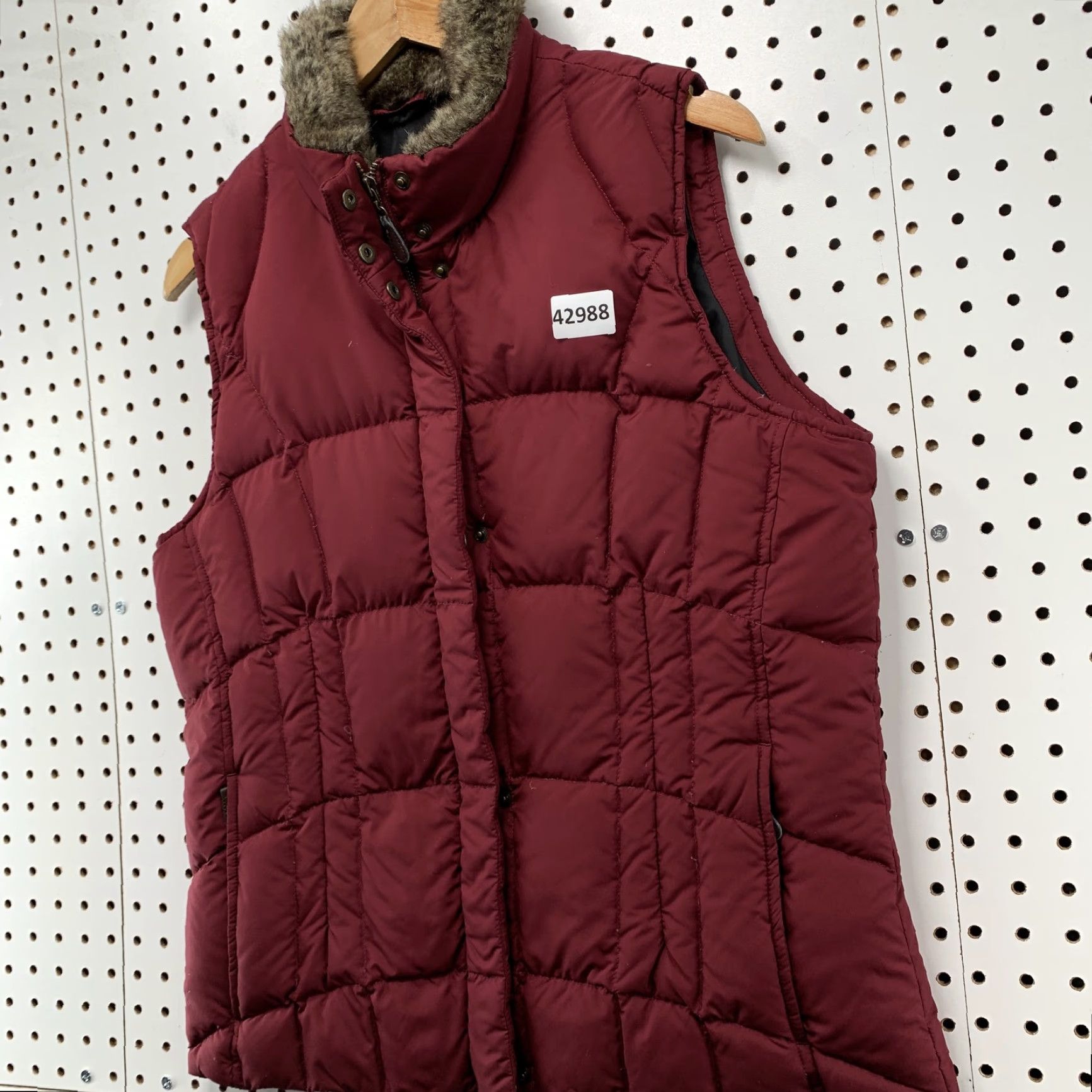 Eddie Bauer Eddie Bauer Down Sportsman Vest Womens Large Quilted Jacket Red Maroon Vest Quilted Eddie Bauer Womens Large Red Maroon Size L / US 10 / IT 46 - 6 Thumbnail
