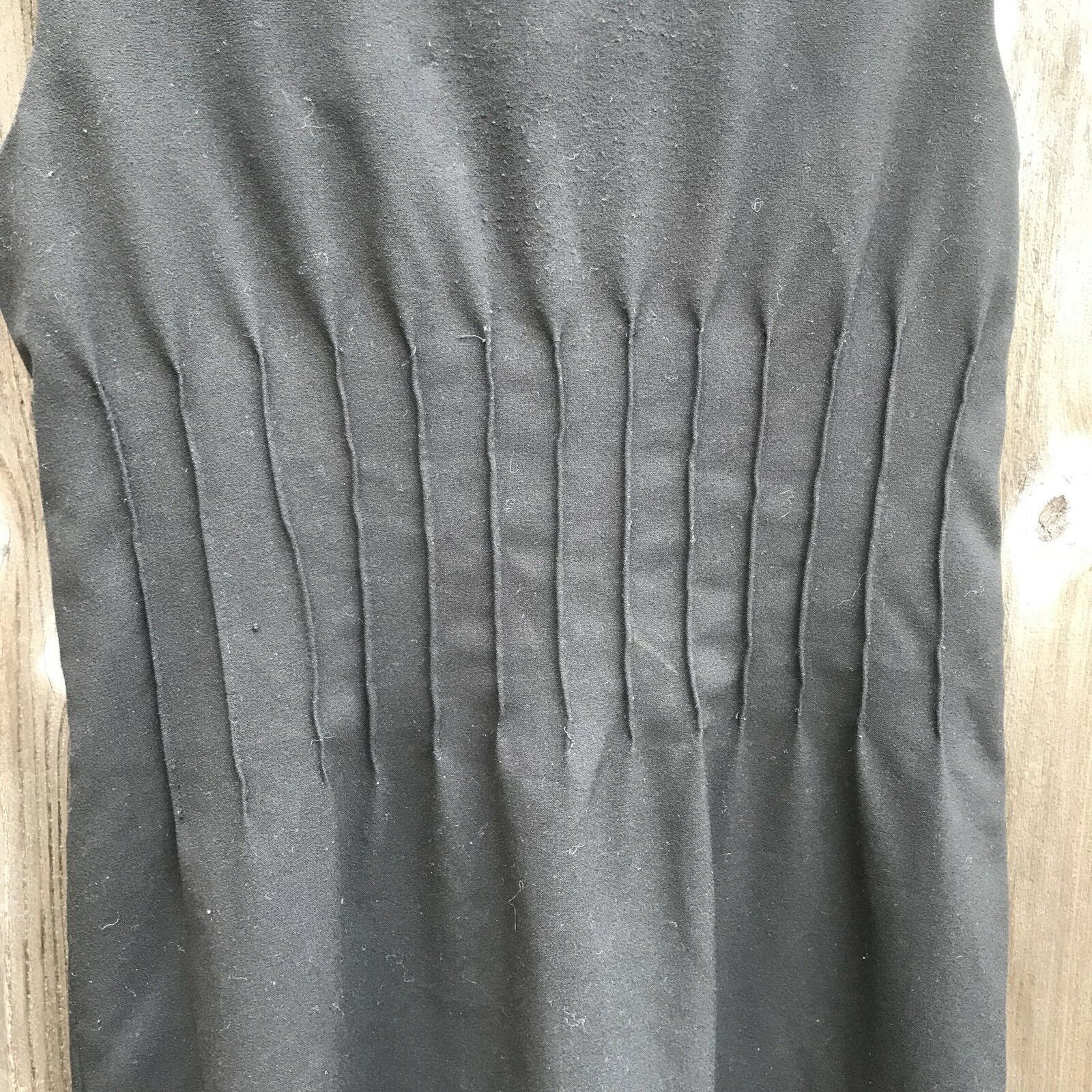Calvin Klein Calvin Klein Black Sleeveless Sheath Dress - 6 - Pintucked Size M / US 6-8 / IT 42-44 - 3 Thumbnail