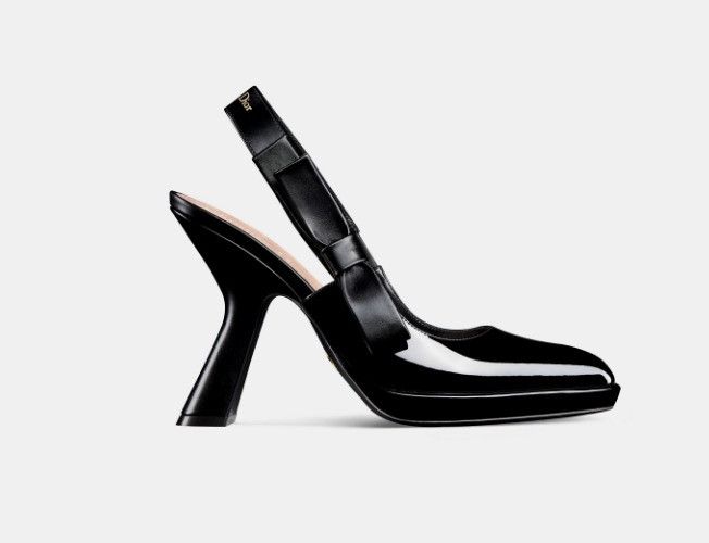 Dior o1w1db11224 Sweet-D Slingback Pumps in Black Size US 7 / IT 37 - 1 Thumbnail