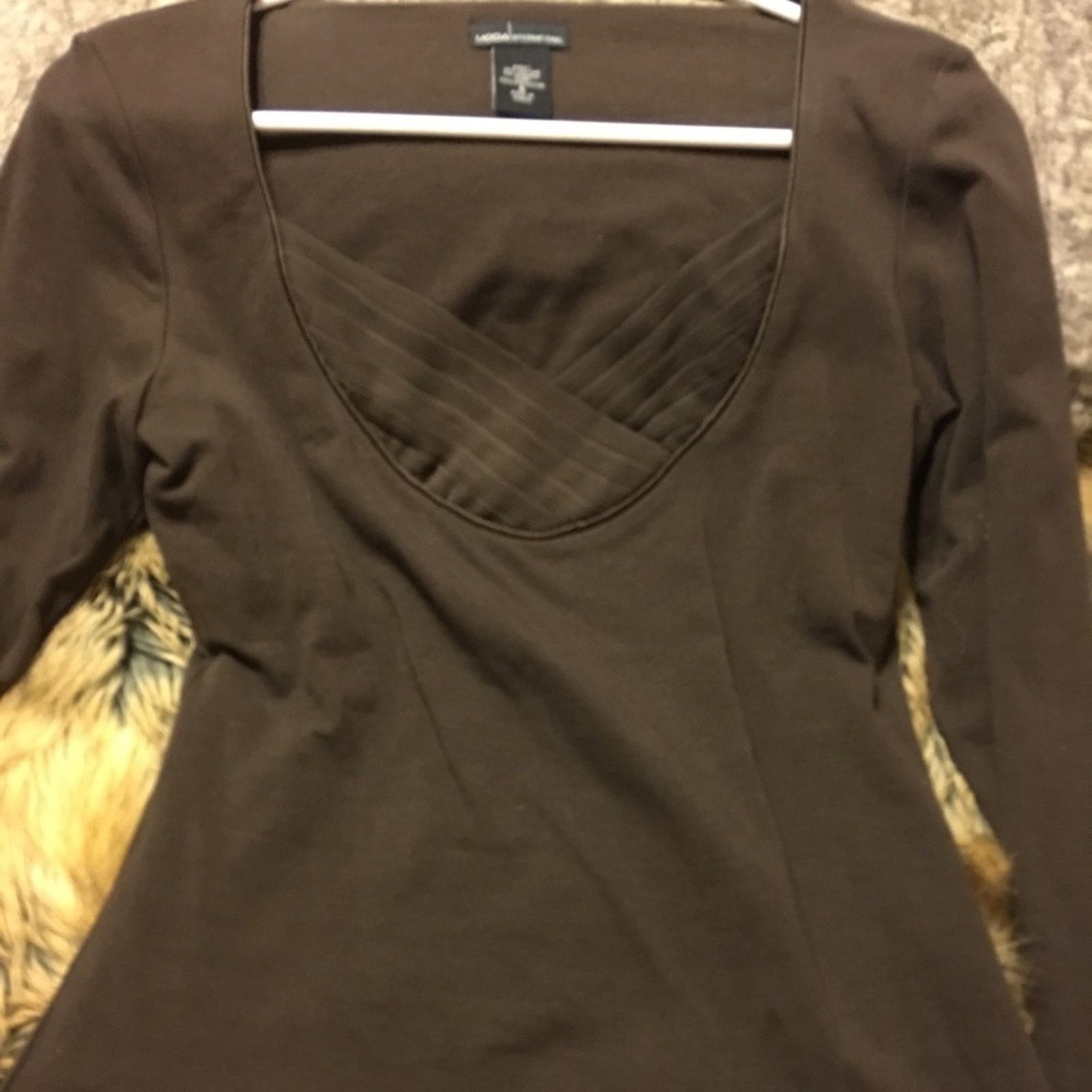 Other Moda International Brown long sleeve top Size S / US 4 / IT 40 - 5 Thumbnail