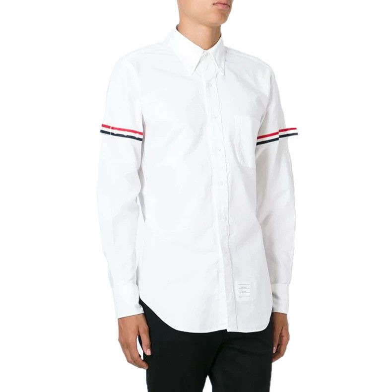 Thom Browne Thom browne White classic long-sleeved Oxford shirt 2503-Ne Size US M / EU 48-50 / 2 - 1 Thumbnail