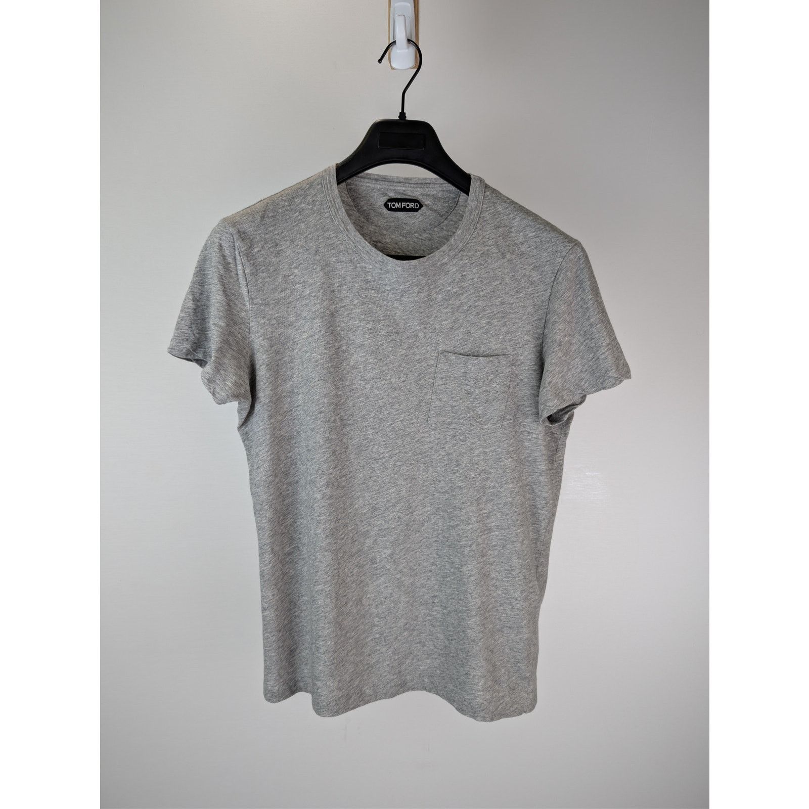 Tom Ford o1rshd1 CC20 Mélange Cotton-Jersey Pocket T-Shirt in Grey Size US M / EU 48-50 / 2 - 1 Thumbnail