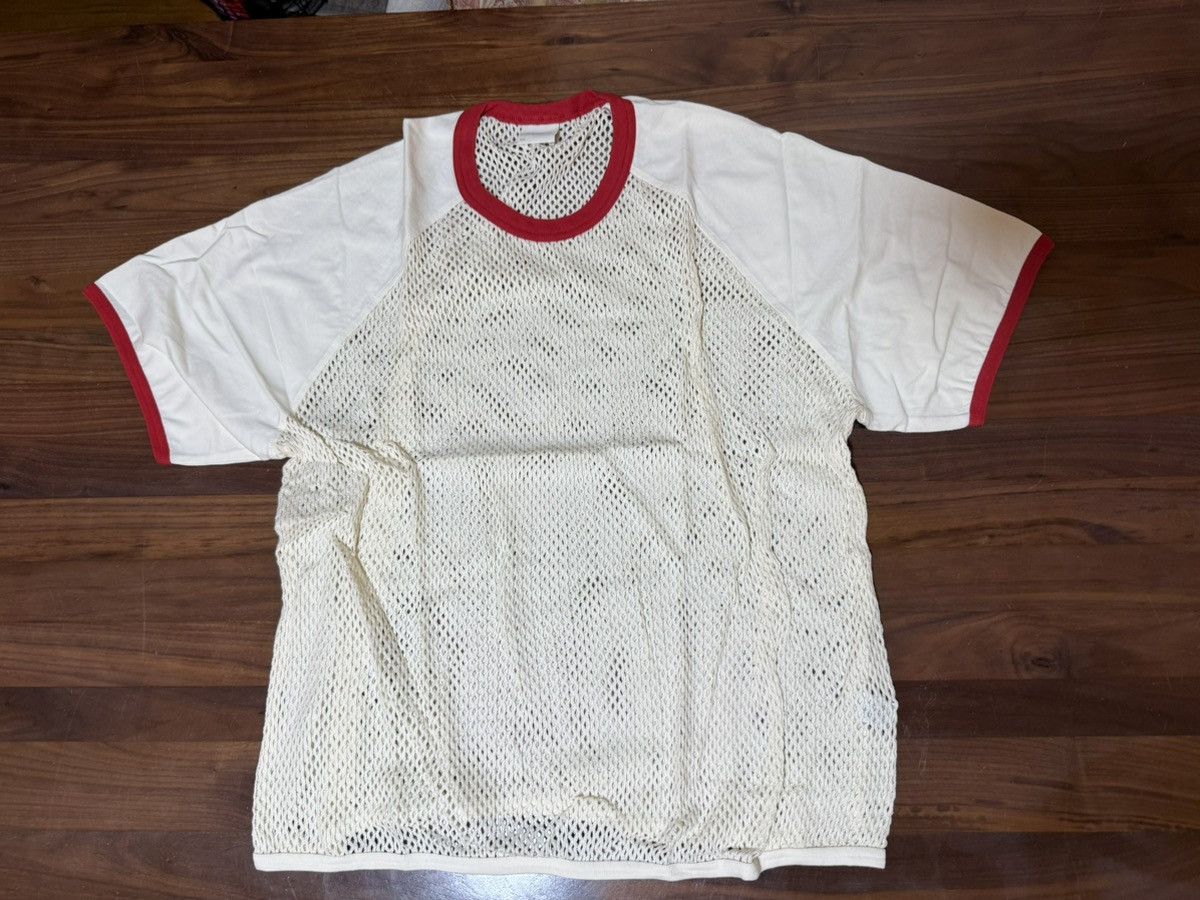 Aime Leon Dore Aime Leon Dore ALD Mesh Ringer Tee Pristine / Red Size XXL Size US XXL / EU 58 / 5 - 1 Thumbnail
