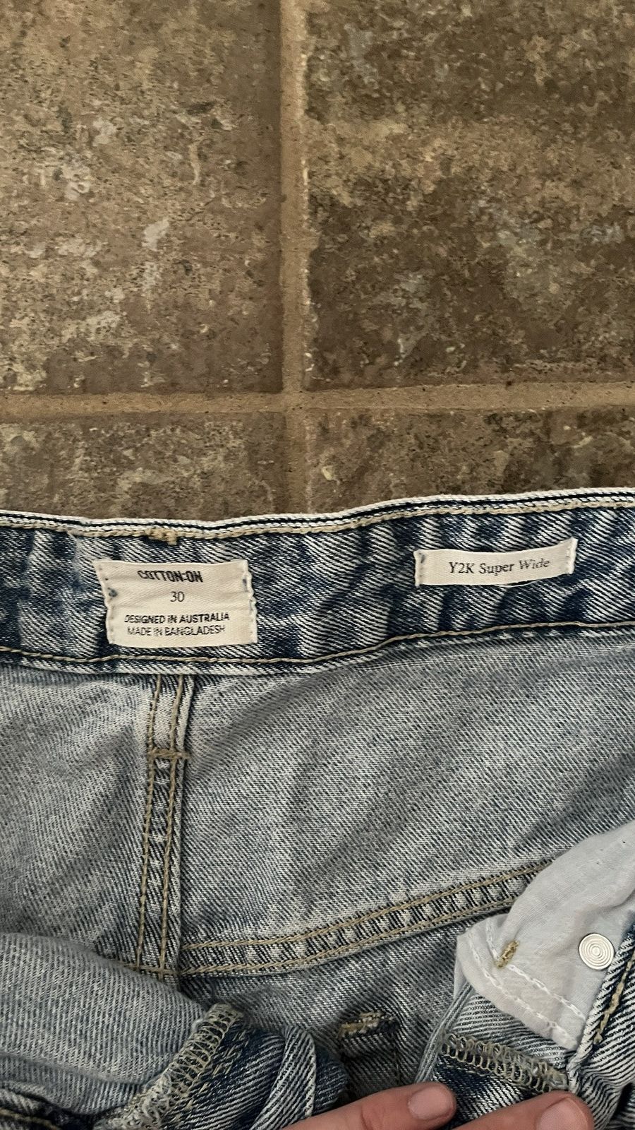 Cotton On Y2k super wide cotton on jean Size US 30 / EU 46 - 3 Thumbnail