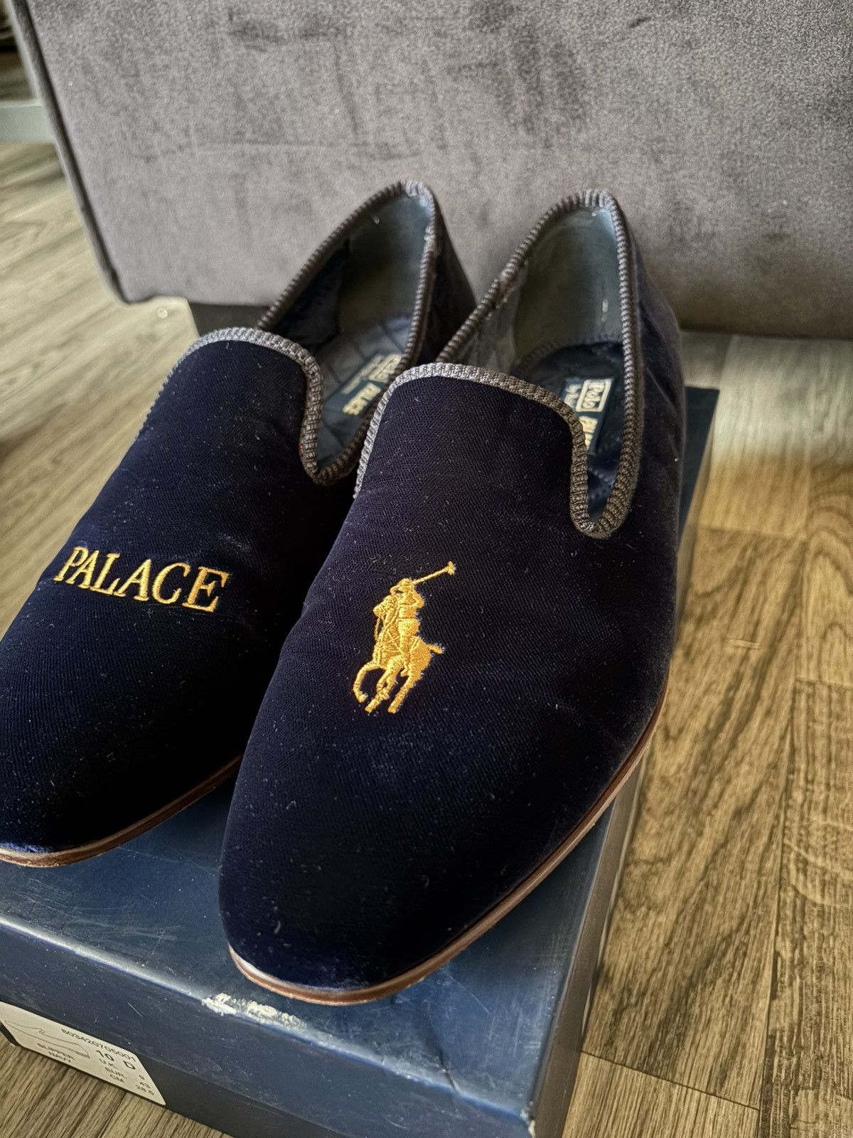 Palace × Polo Ralph Lauren Formal Slipper - Navy Velvet Size US 10 / EU 43 - 4 Thumbnail