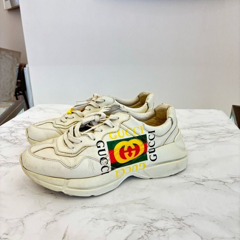 Gucci Gucci Rhyton Classic Logo Low-Top Sneakers - Size US 8.5 / EU 41-42 - 3 Thumbnail