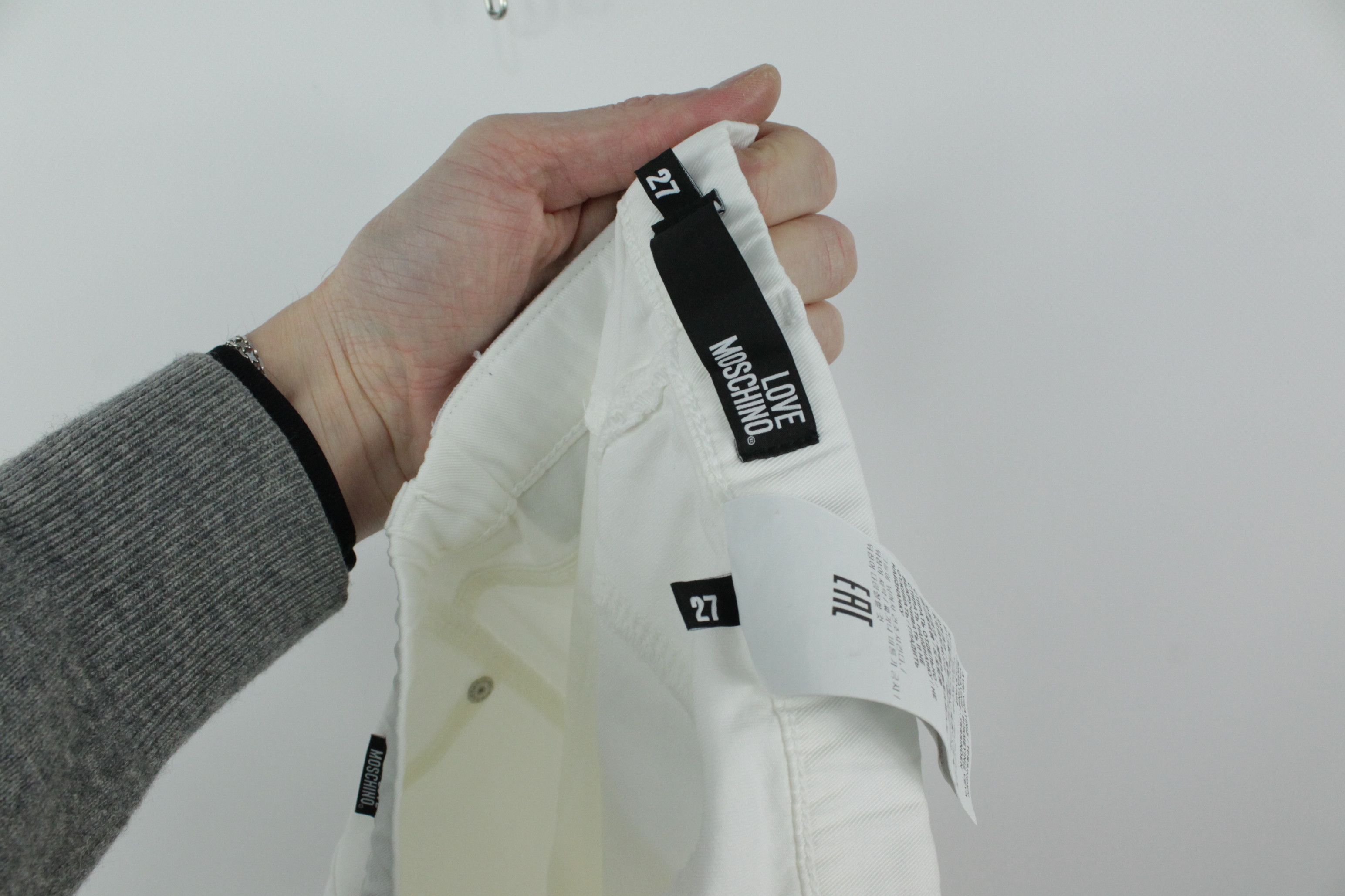 Designer × Love Moschino Love Moschino White Skinny Jeans / Jegging Size 27" / US 4 / IT 40 - 9 Thumbnail