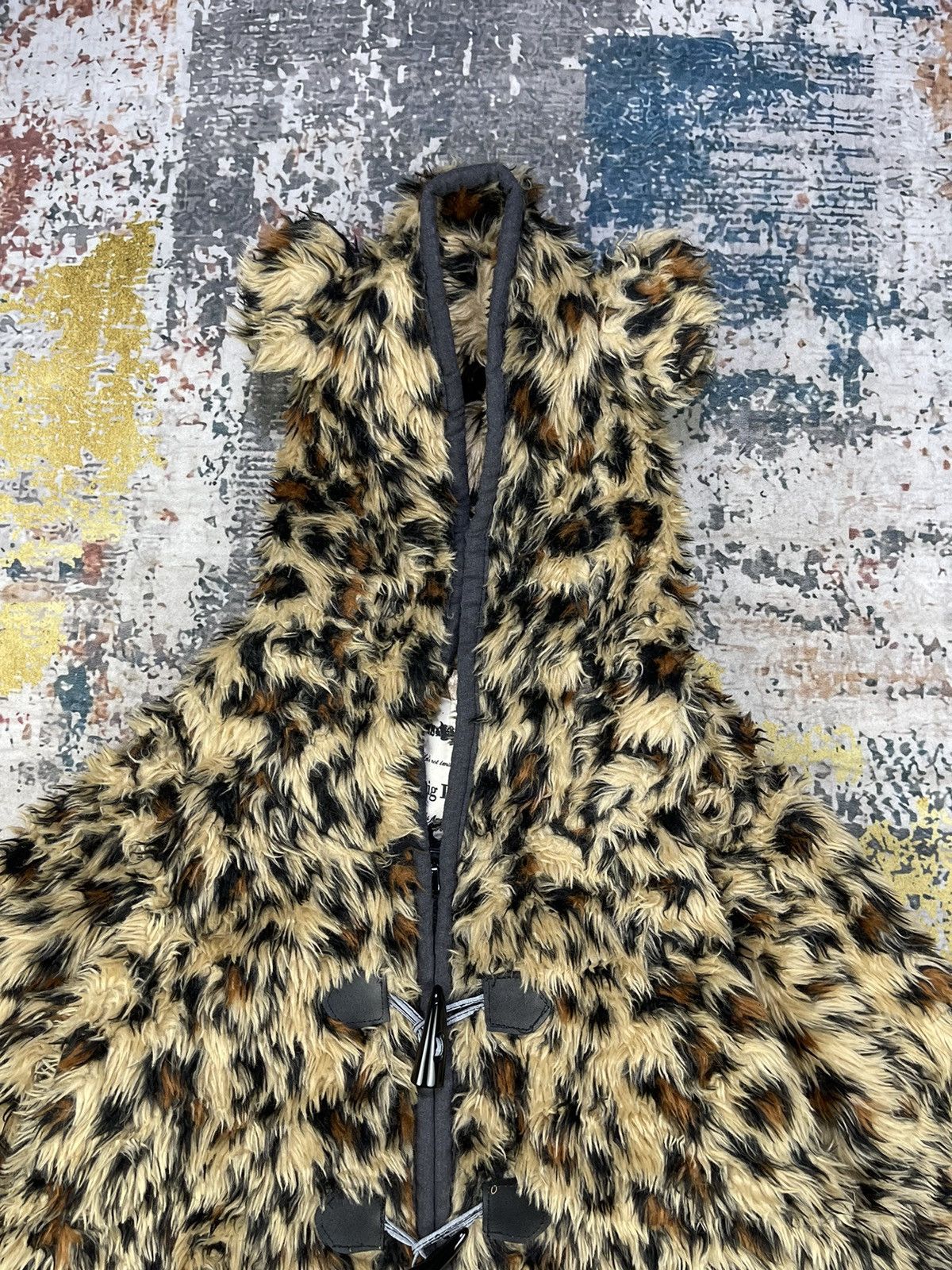 Dig Deep Dig Deep Leopard Fur Ear Hoodie Spiked Jacket Size XL / US 12-14 / IT 48-50 - 4 Thumbnail