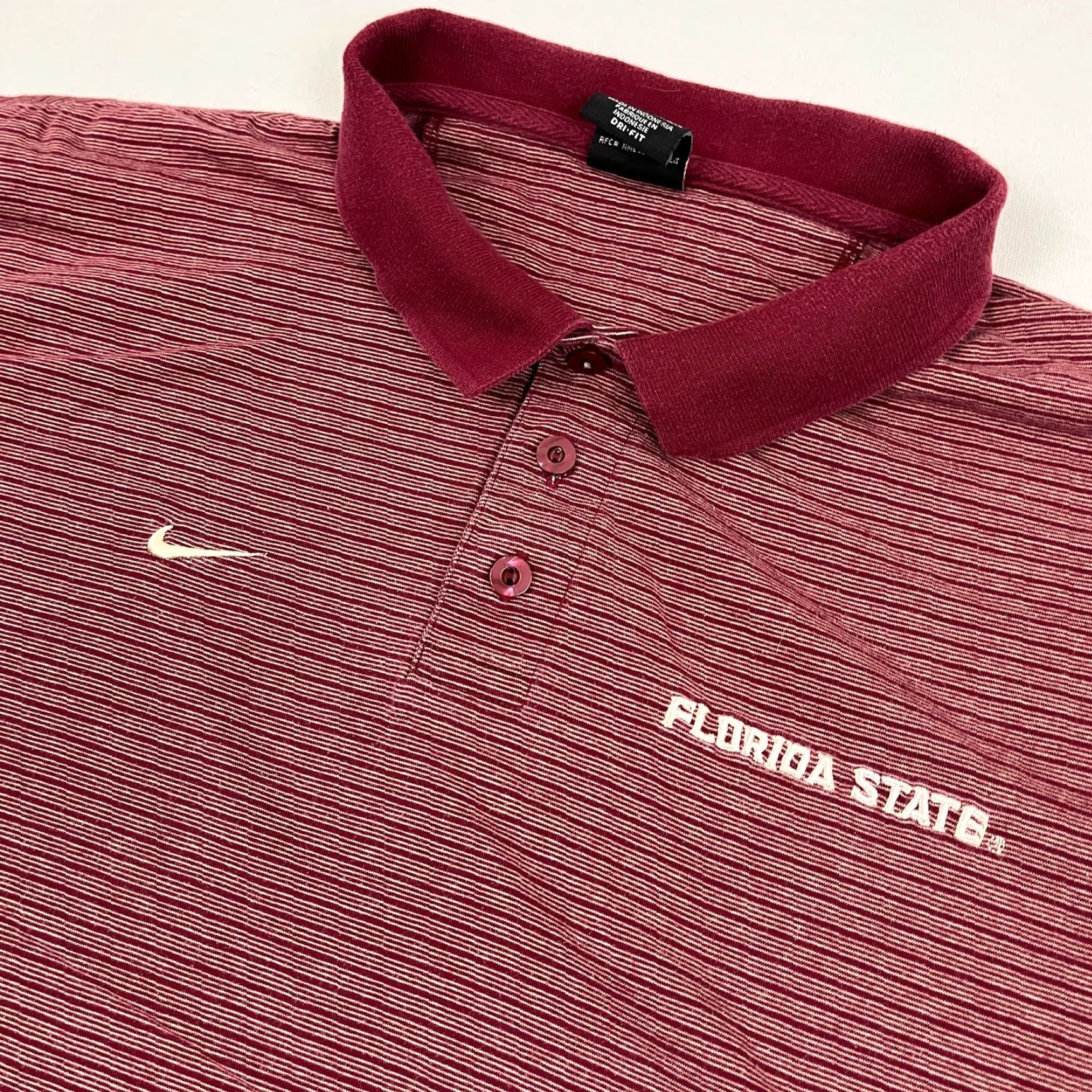 Nike VINTAGE Florida State Seminoles Polo Shirt Mens L Nike Team VTG Frat Prep Y2K Size US L / EU 52-54 / 3 - 2 Thumbnail