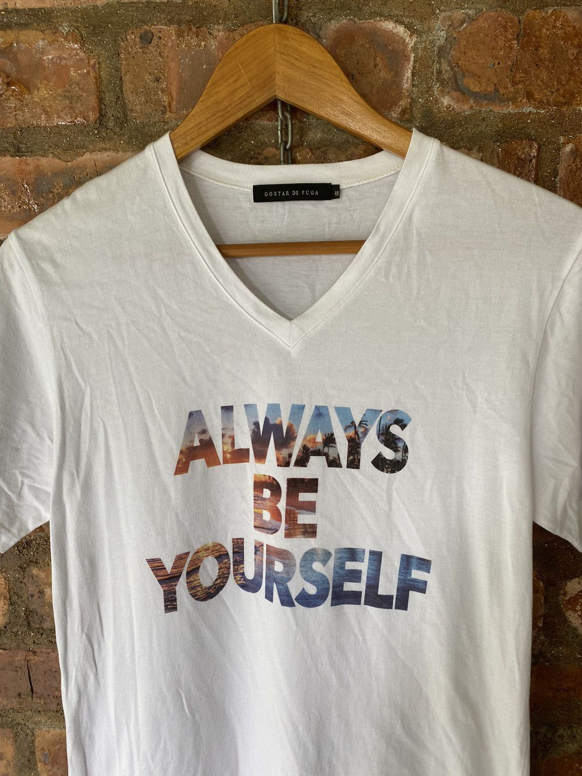 GOSTAR DE FUGA × Japanese Brand × Shellac 2000s FUGA poem Always be yourself tee Size US M / EU 48-50 / 2 - 3 Thumbnail