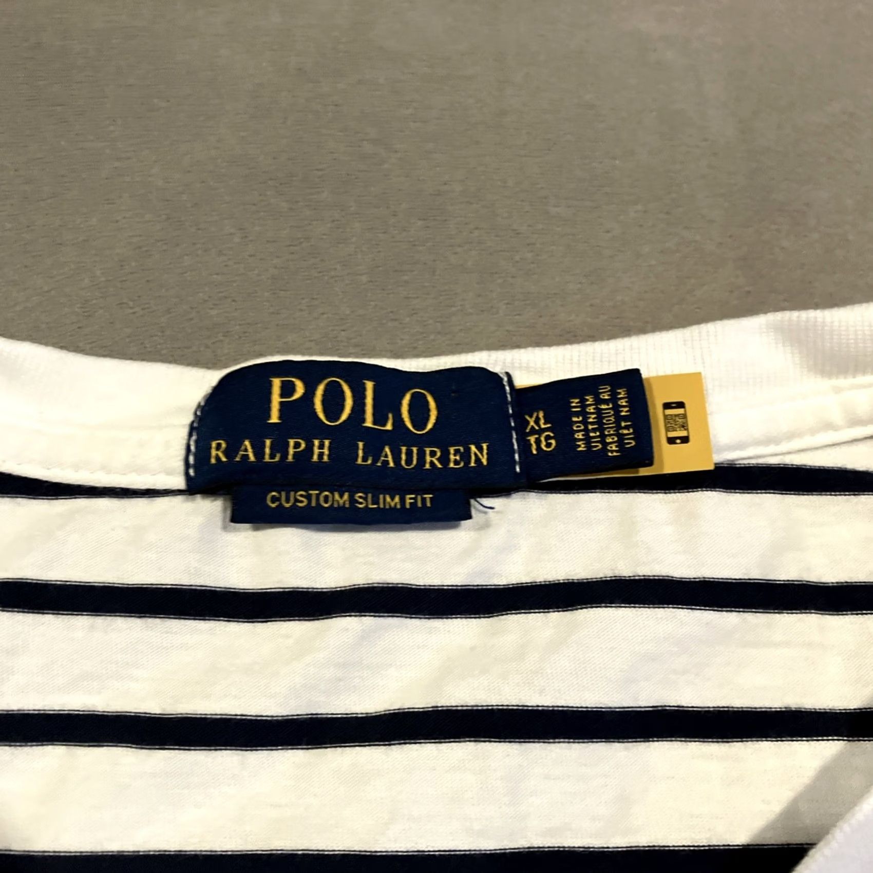 Polo Ralph Lauren Polo Ralph Lauren Mens Large Nautical White Striped Shirt Size US L / EU 52-54 / 3 - 3 Thumbnail