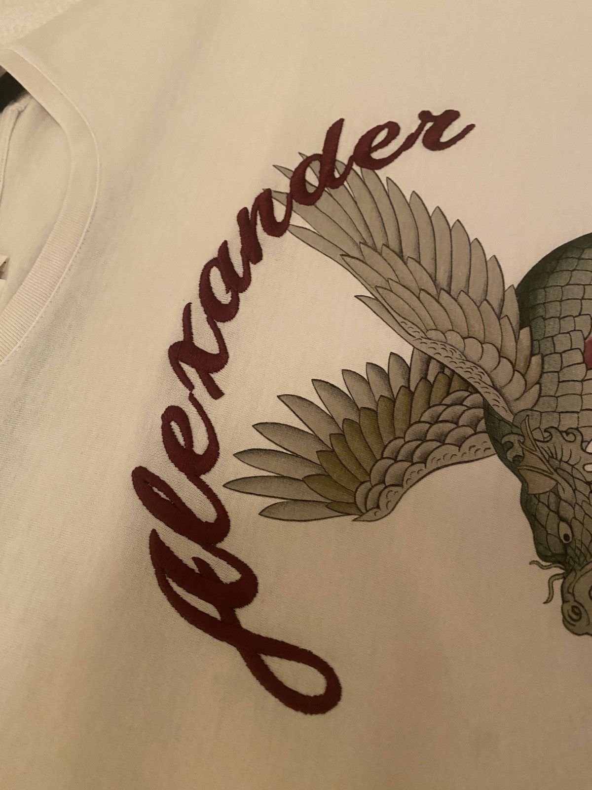 Alexander McQueen Alexander Mcqueen Dragon Tshirt Size US XXL / EU 58 / 5 - 4 Thumbnail