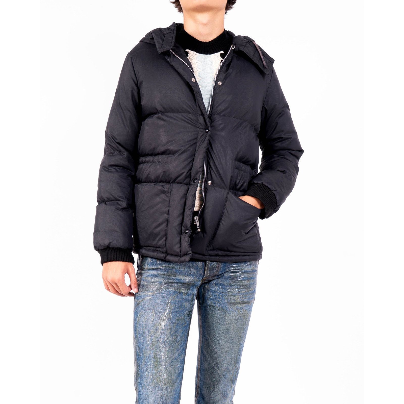 Helmut Lang FW98 Classic Puffer Jacket in Black Nylon Size US S / EU 44-46 / 1 - 1 Thumbnail