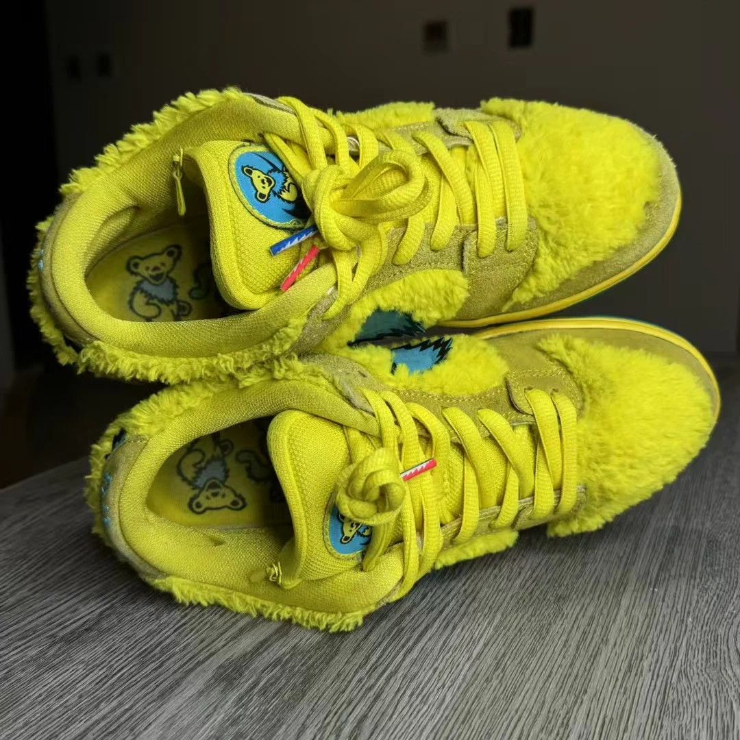 Nike Grateful Dead x Nike Dunk SB Opti Yellow Dancing Bear Size US 9 / EU 42 - 4 Thumbnail