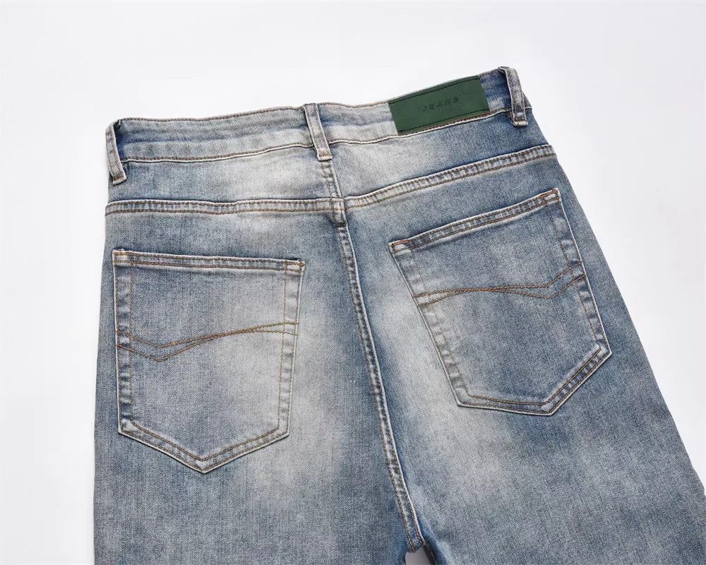 Japanese Brand × Jean Washed distressed men's loose casual flared jeans Size US 34 / EU 50 - 5 Thumbnail