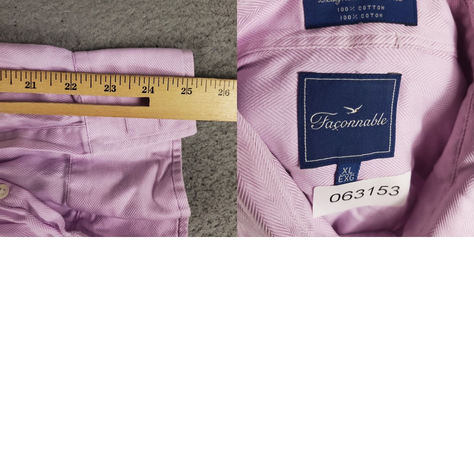 Faconnable Façonnable Button-Up Shirt Mens XL Purple Long Sleeve Casual Preppy Business Size US XL / EU 56 / 4 - 8 Thumbnail