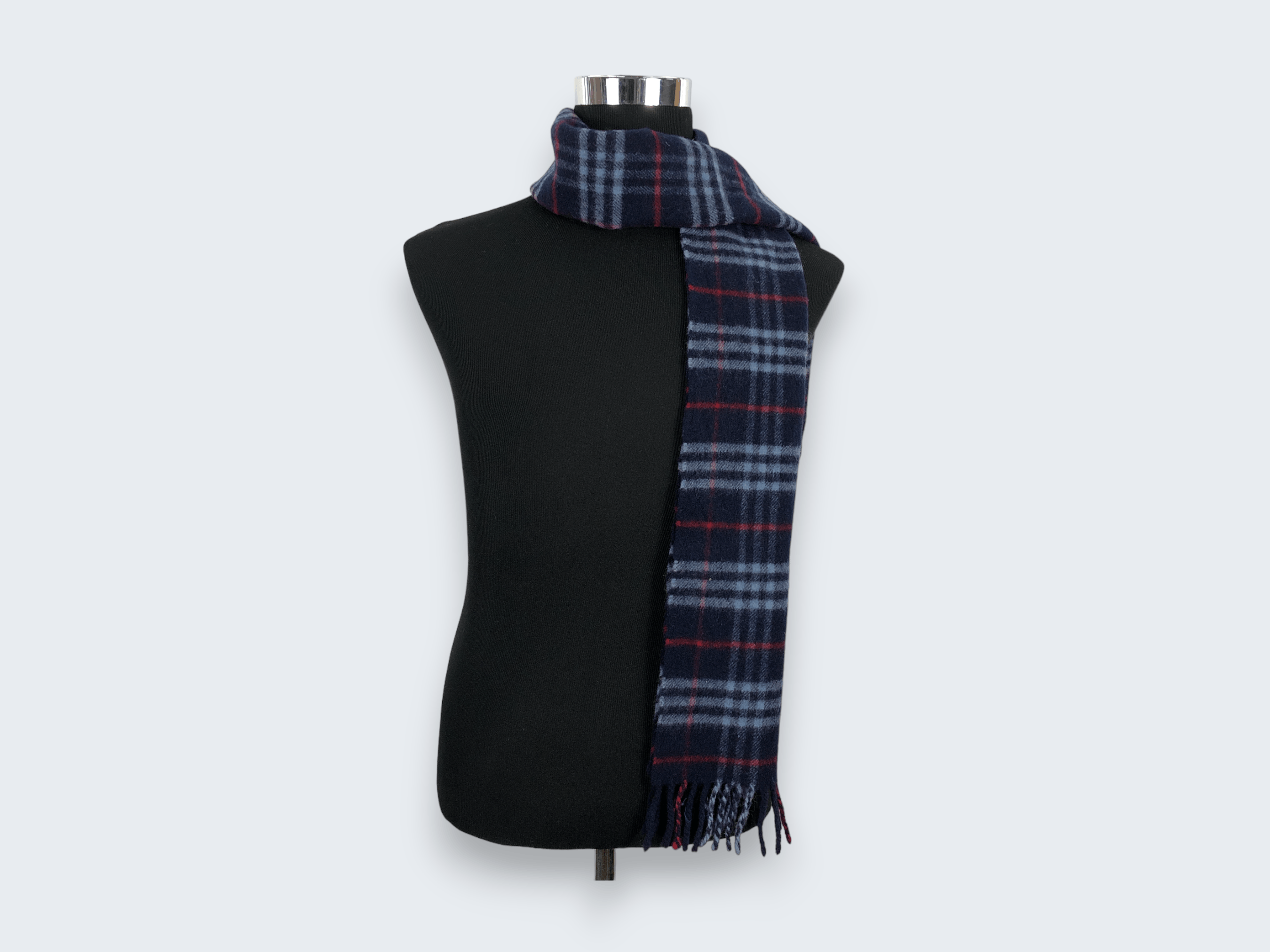 Burberry × Vintage Vintage 90s Burberry Wool Scarf Muffler MF002 Size ONE SIZE - 3 Thumbnail
