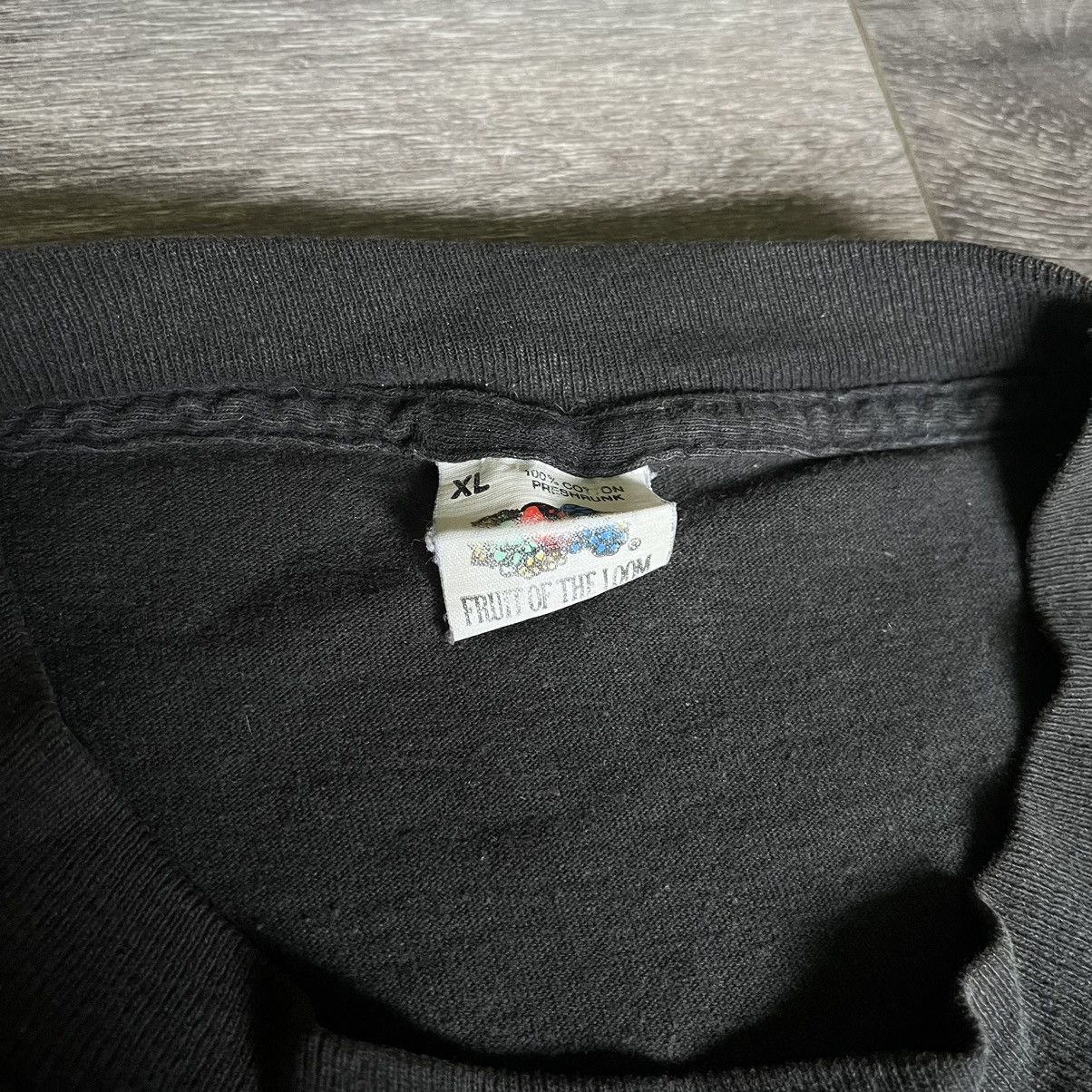 Vintage Vintage 1990s Fruit of the Loom Pocket Blank Black Tee Faded Size US XL / EU 56 / 4 - 3 Thumbnail