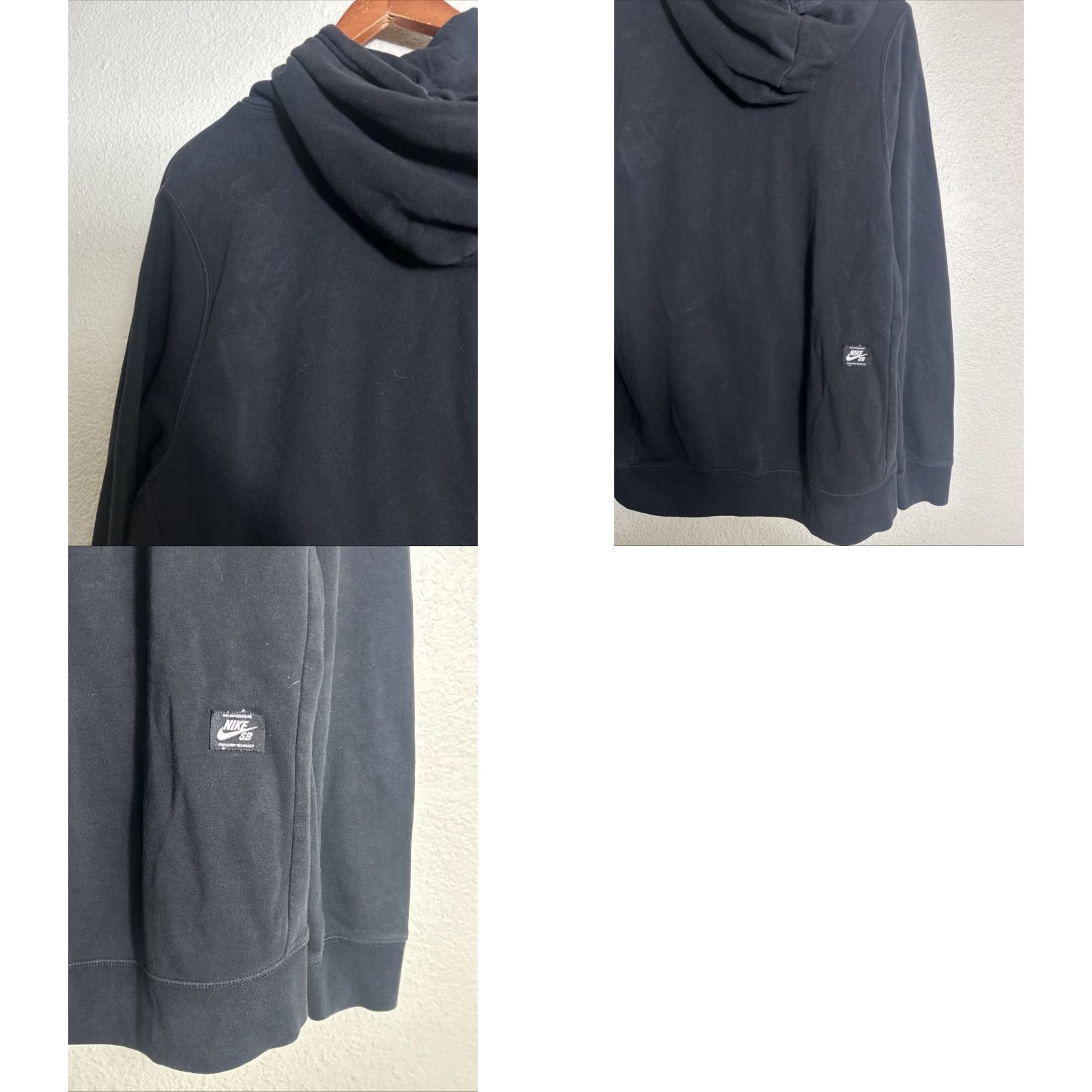 Nike Nike SB Icon Hoodie Men L Black Pullover Fleece Logo Graphic Print Cut Crew Neck Pockets Skateboarding Size US L / EU 52-54 / 3 - 9 Thumbnail