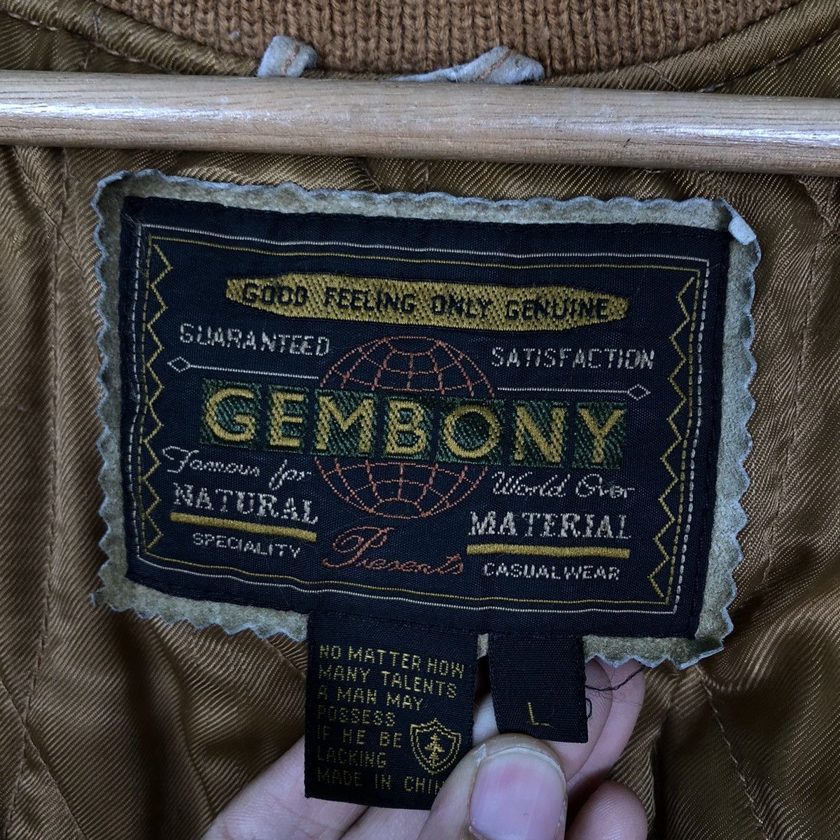Japanese Brand 🔥90’s Vintage Genuine Bomber Leather Jacket Gembony Japan Size US L / EU 52-54 / 3 - 13 Thumbnail