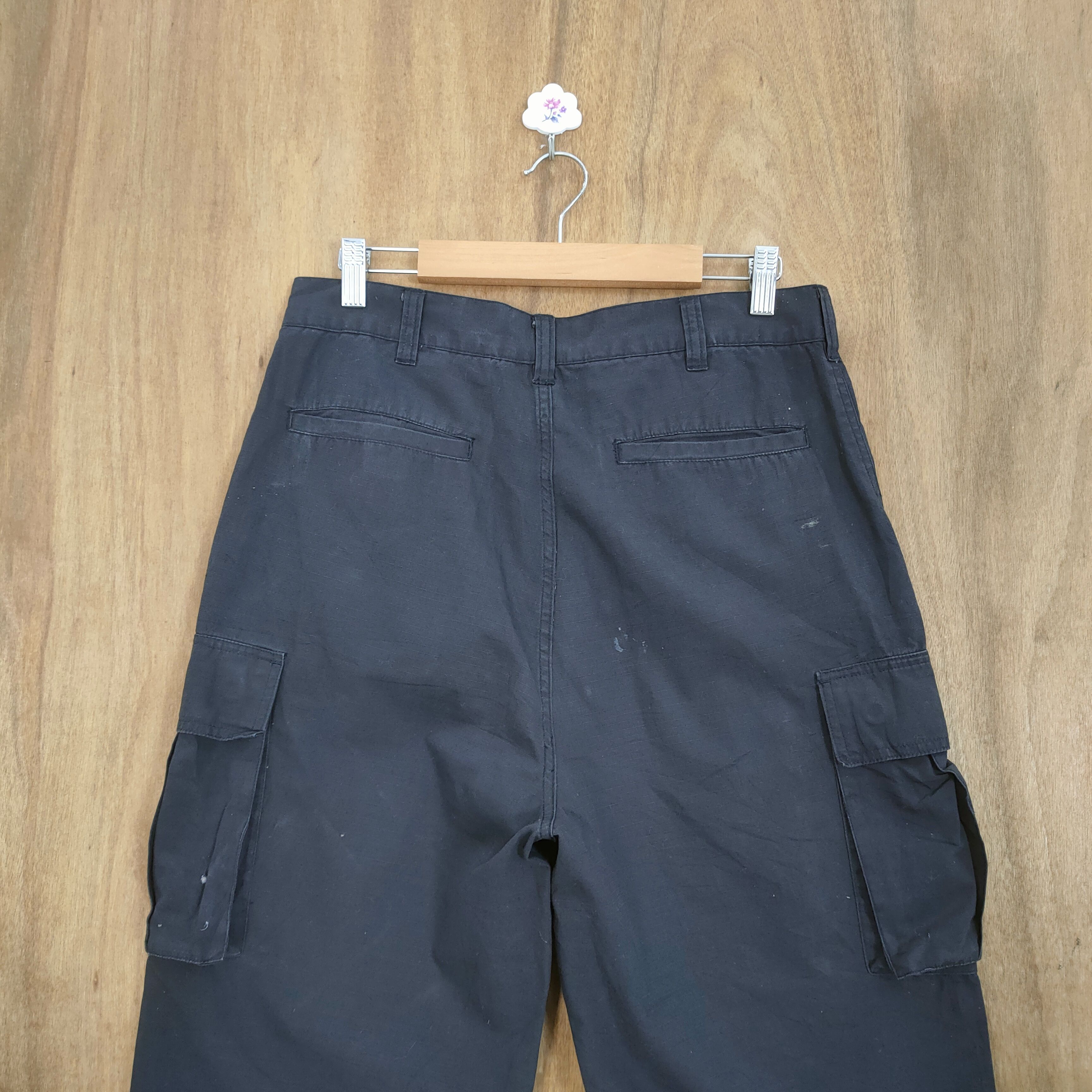 Japanese Brand BARSAS RIPTOP BLACK CARGO PANTS Size US 30 / EU 46 - 10 Thumbnail
