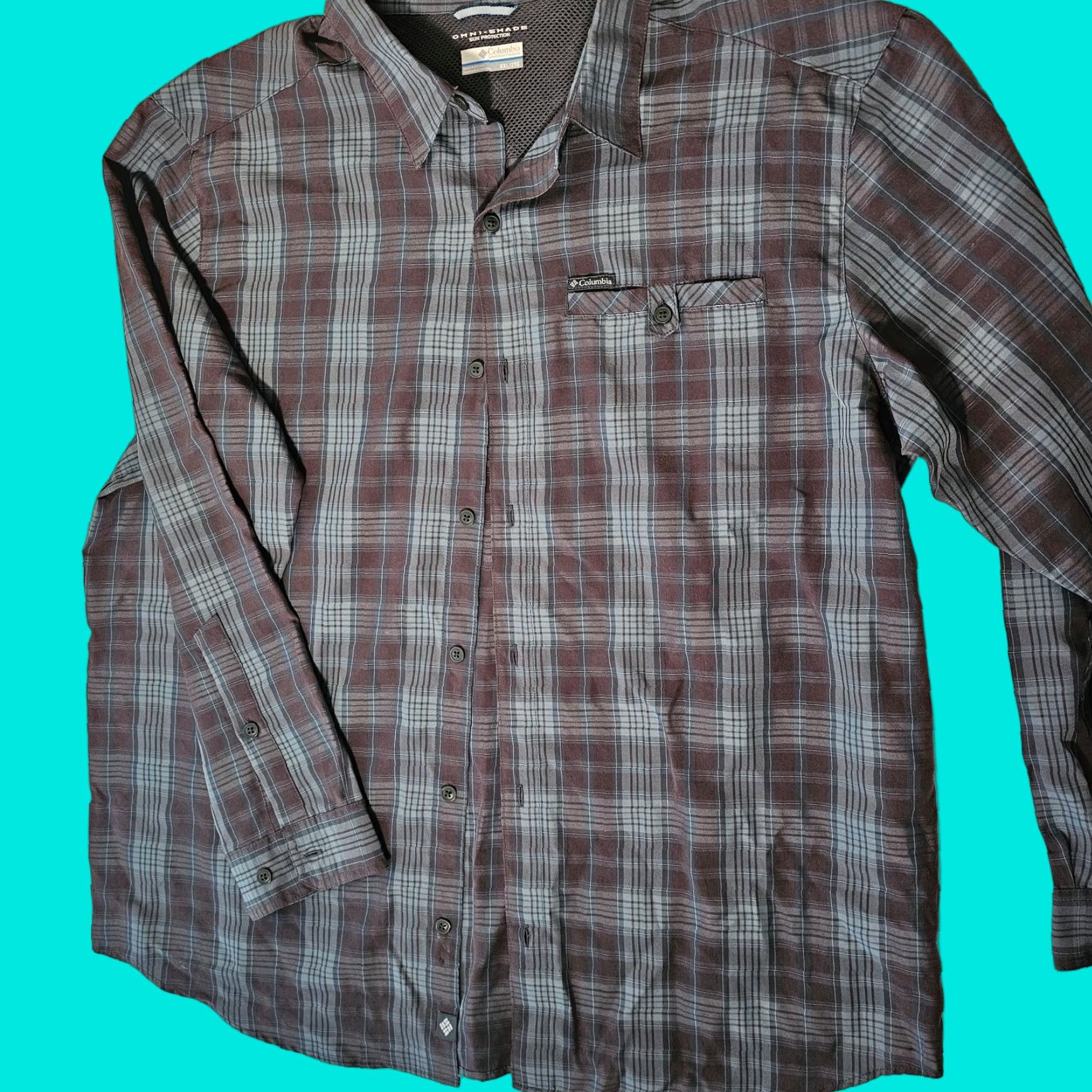 Vintage Columbia Men's Shirt 2XL Omni-Shade Long Sleeve Green Plaid Mens Size US XXL / EU 58 / 5 - 1 Thumbnail