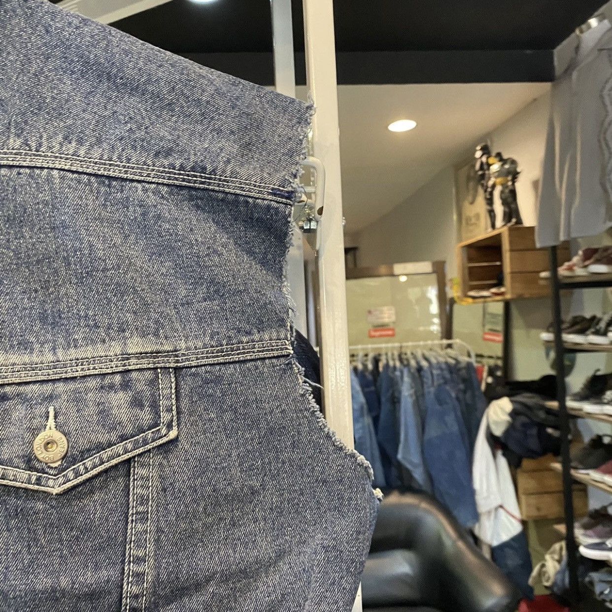 Boy London Vintage BOY London Denim Trucker Vest Rare Biker Style Size US M / EU 48-50 / 2 - 6 Thumbnail