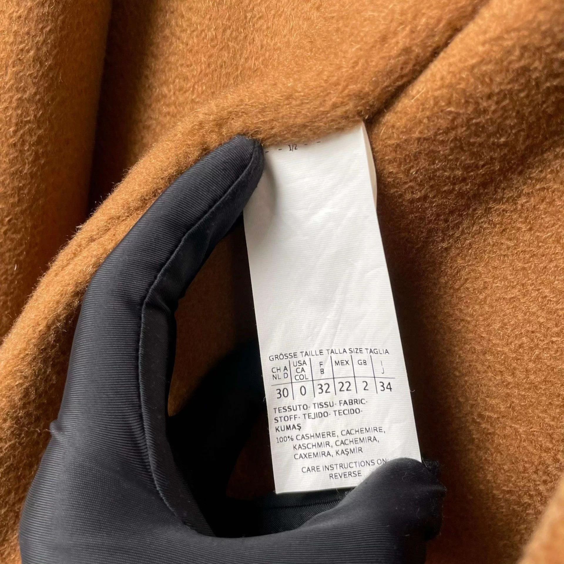 Max Mara MAXMARA cashmere coat camel 34 labbro Size XS / US 0-2 / IT 36-38 - 4 Thumbnail