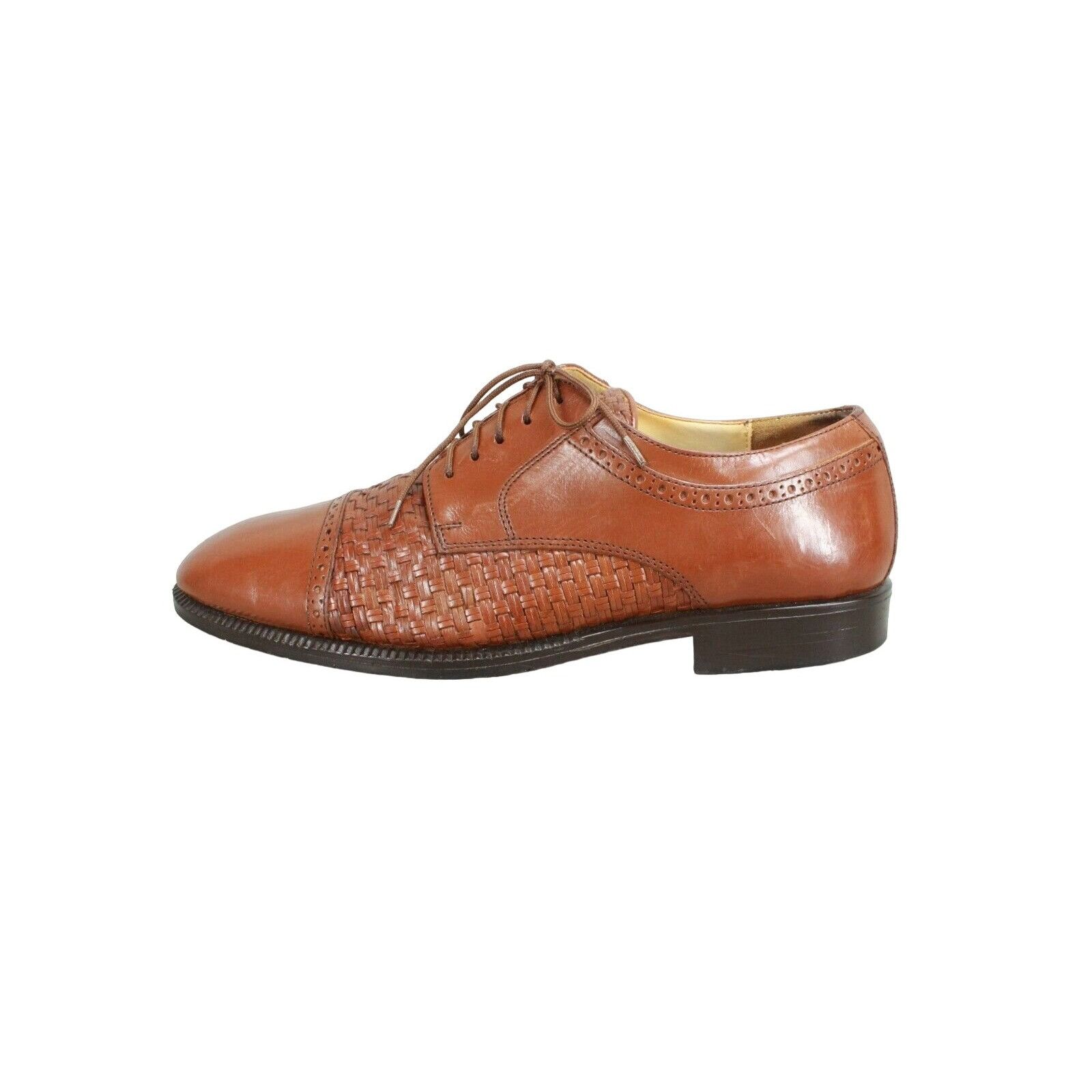 Leather × Stanley Blacker Stanley Blacker Men's Weave Cap Toe Dress Oxford Shoes Size US 10 / EU 43 - 1 Thumbnail