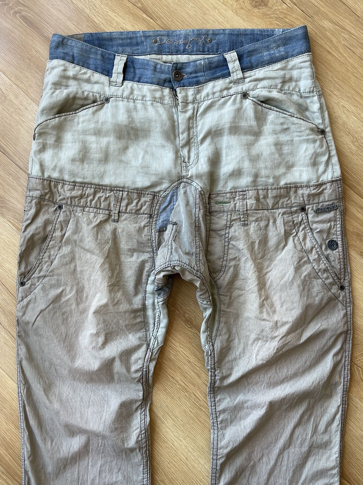 Desigual Desigual Multi-Pocket Patchwork Linen Blend Pants Size 46 Size US 38 / EU 54 - 15 Thumbnail