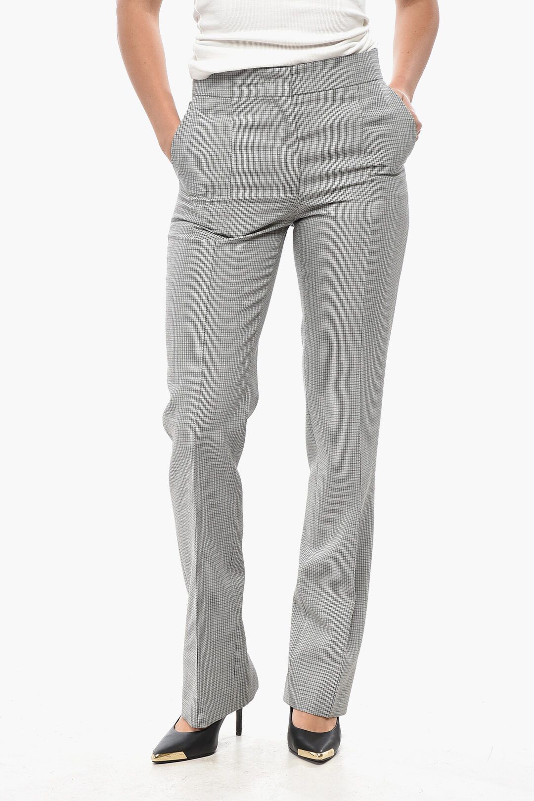 Jil Sander og1mm1225 Low Rise Virgin Wool Pant in Grey Size 30" / US 8 / IT 44 - 1 Thumbnail